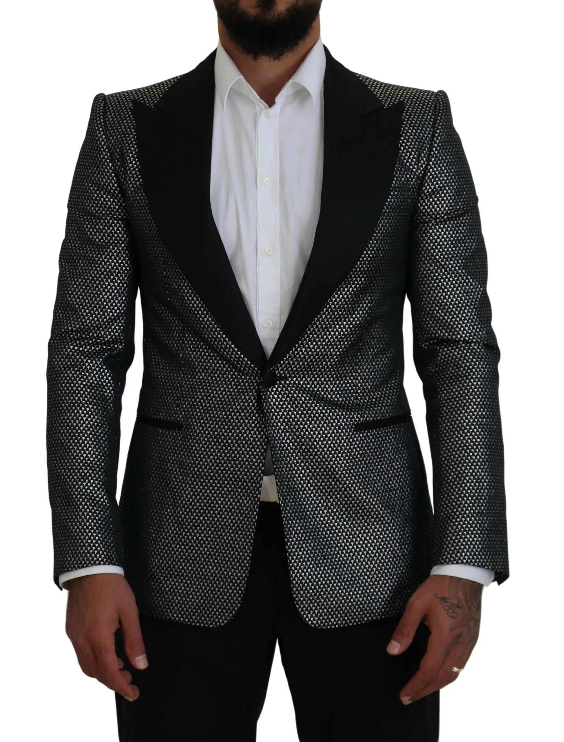 Elegant Jacquard Single Breasted Blazer sold by Louxly