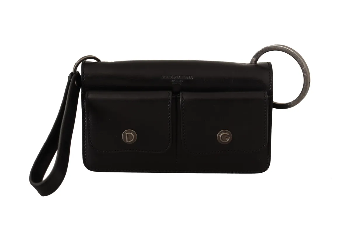 Elegant Mini Leather Wallet in Timeless Black sold by Louxly