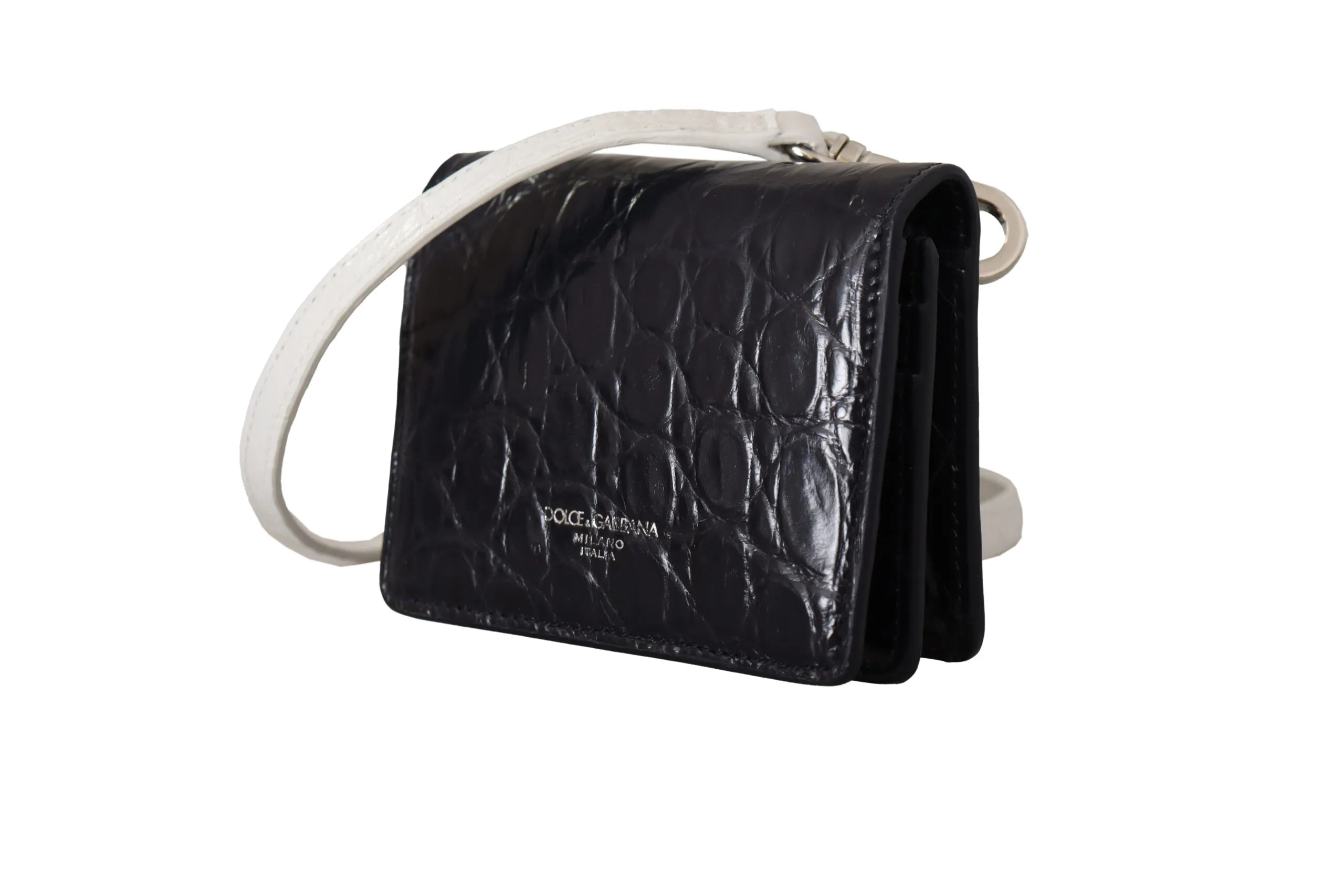 Blue Exotic Leather Bifold Wallet with Strap sold by Louxly product image thumbnail 2