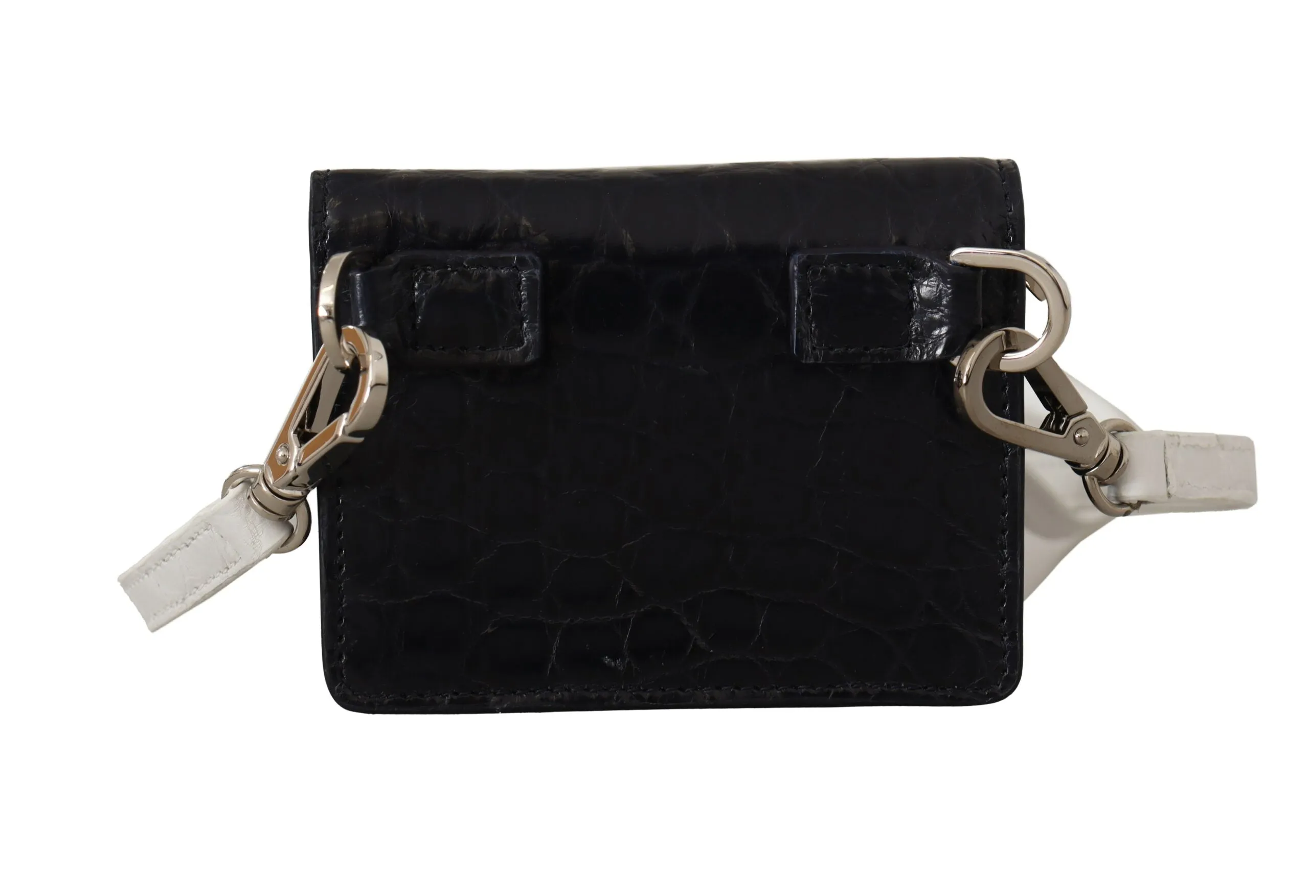 Blue Exotic Leather Bifold Wallet with Strap sold by Louxly product image thumbnail 3