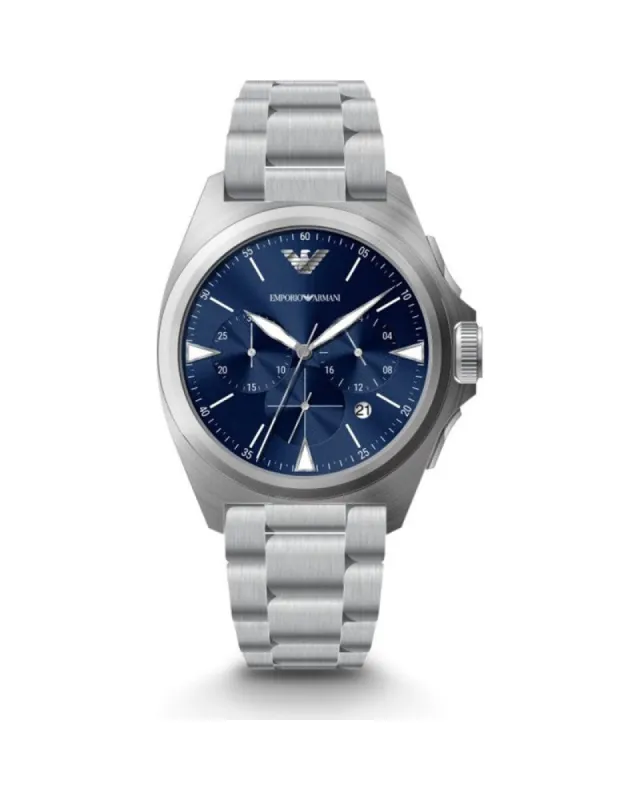 Sleek Silver Chronograph Timepiece sold by Louxly