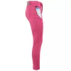 Chic Fuchsia Skinny Jeans with Mini Ankle Slits sold by Louxly