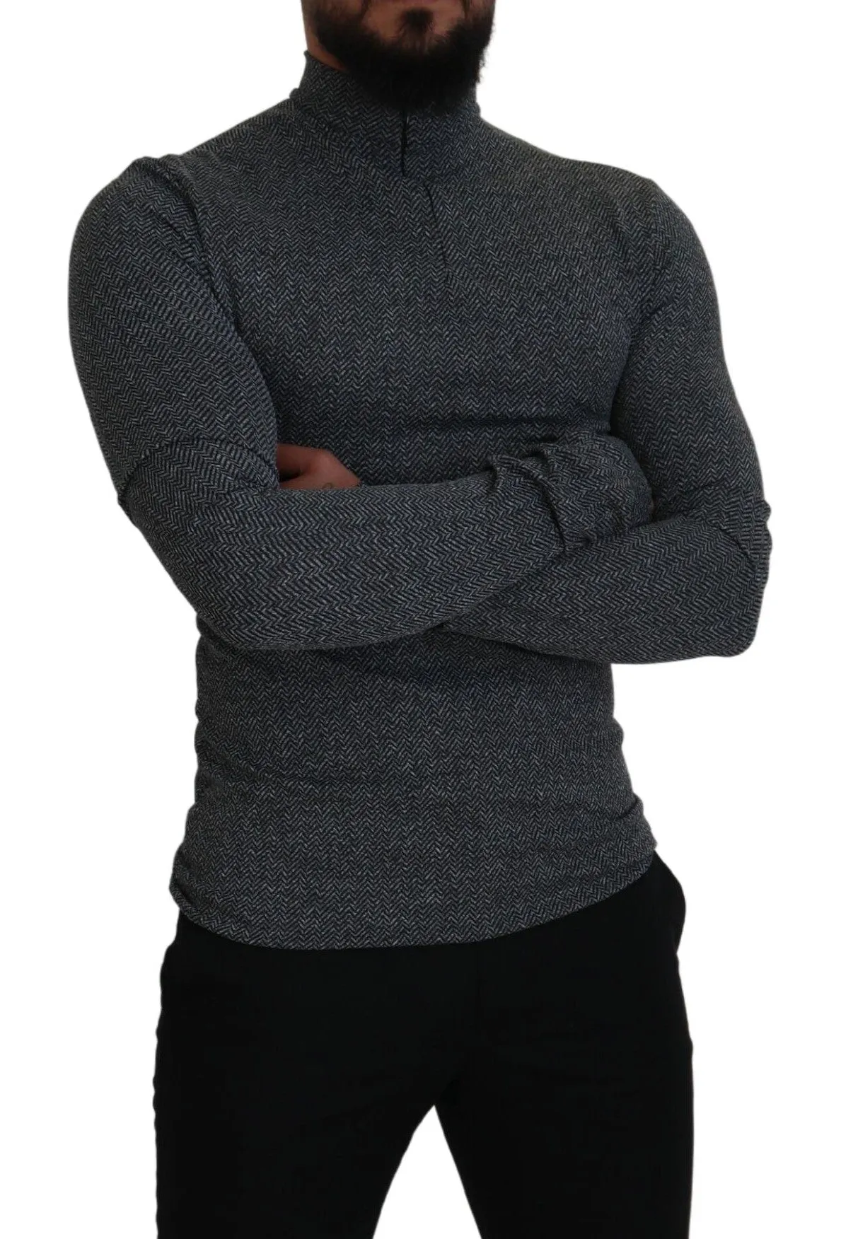Elegant Dark Gray Pullover Sweater sold by Louxly product image thumbnail 5