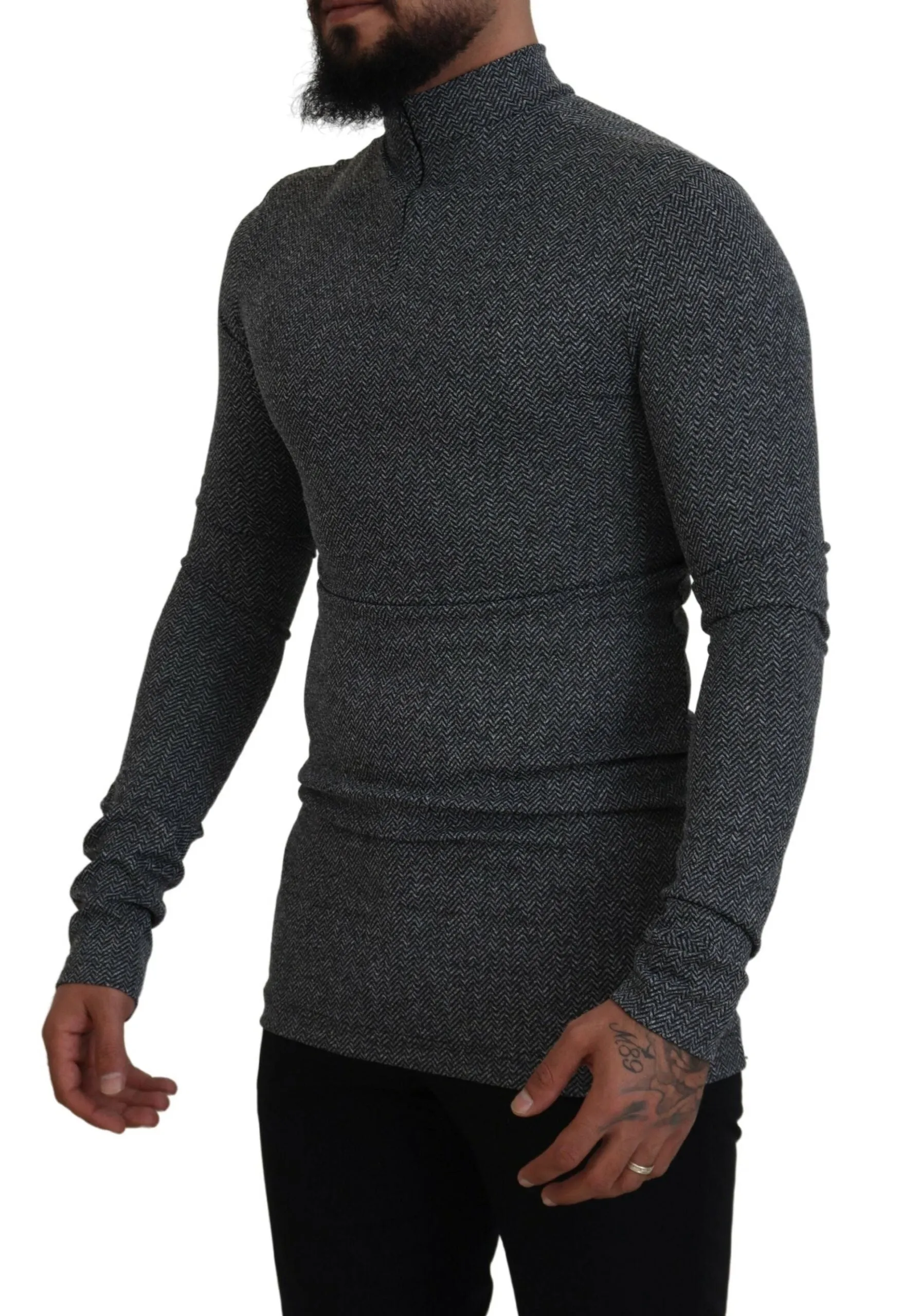 Elegant Dark Gray Pullover Sweater sold by Louxly product image thumbnail 2