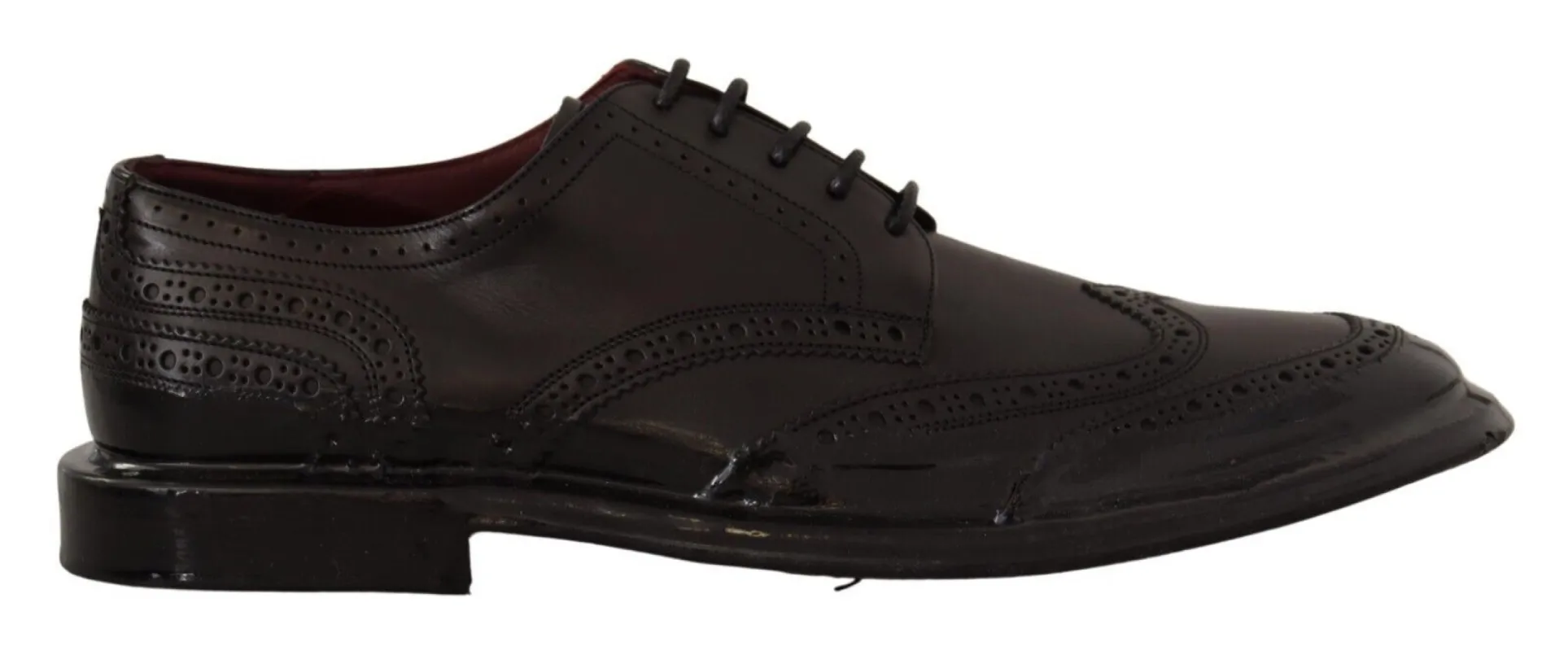 Elegant Calfskin Derby Oxford Wingtips sold by Louxly