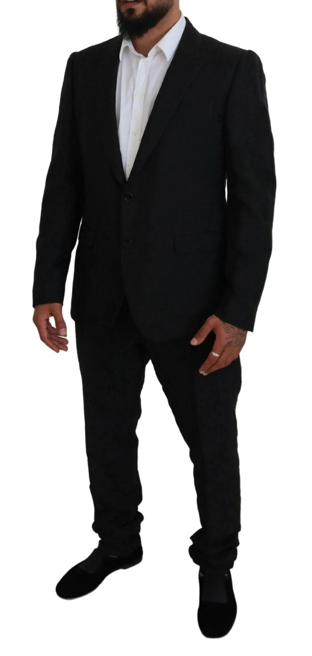 Black Martini Slim Fit Designer Suit sold by Louxly product image thumbnail 5