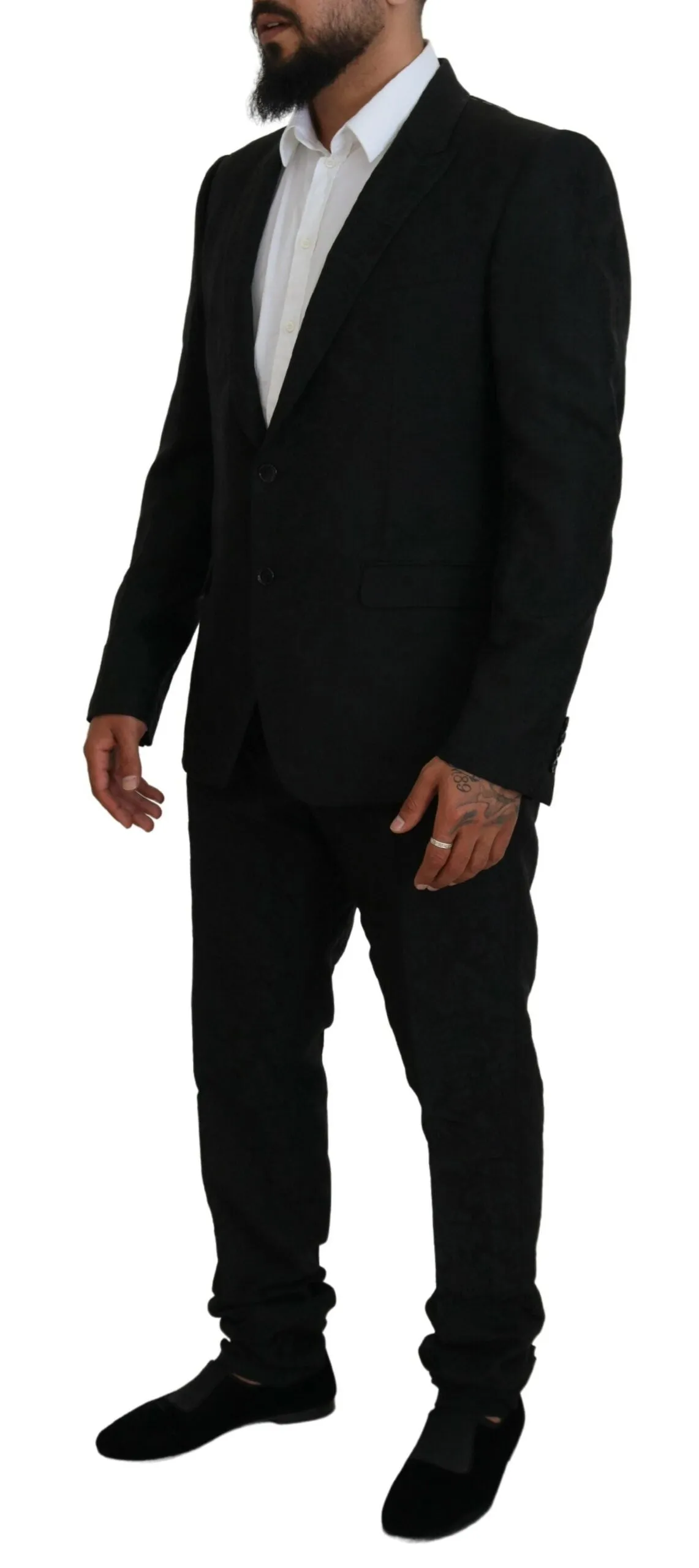 Black Martini Slim Fit Designer Suit sold by Louxly product image thumbnail 2
