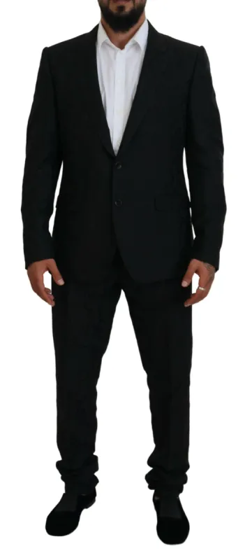 Black Martini Slim Fit Designer Suit sold by Louxly