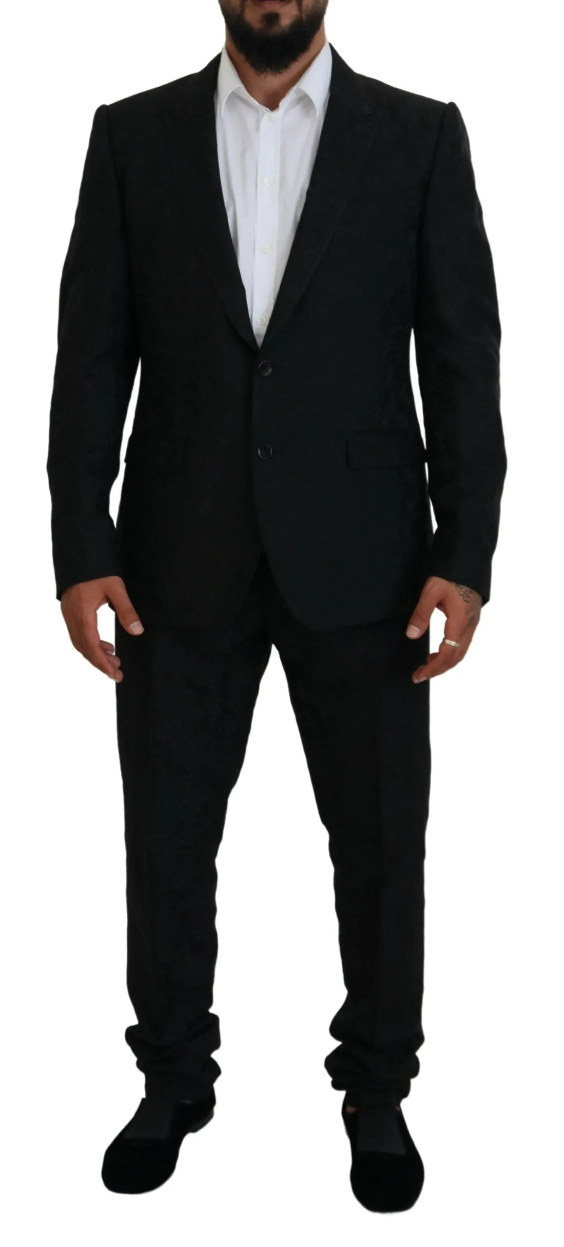Black Martini Slim Fit Designer Suit sold by Louxly