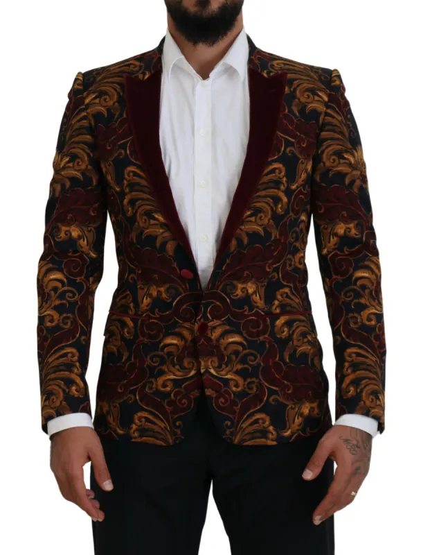 Elegant Multicolor Wool Blend Blazer sold by Louxly