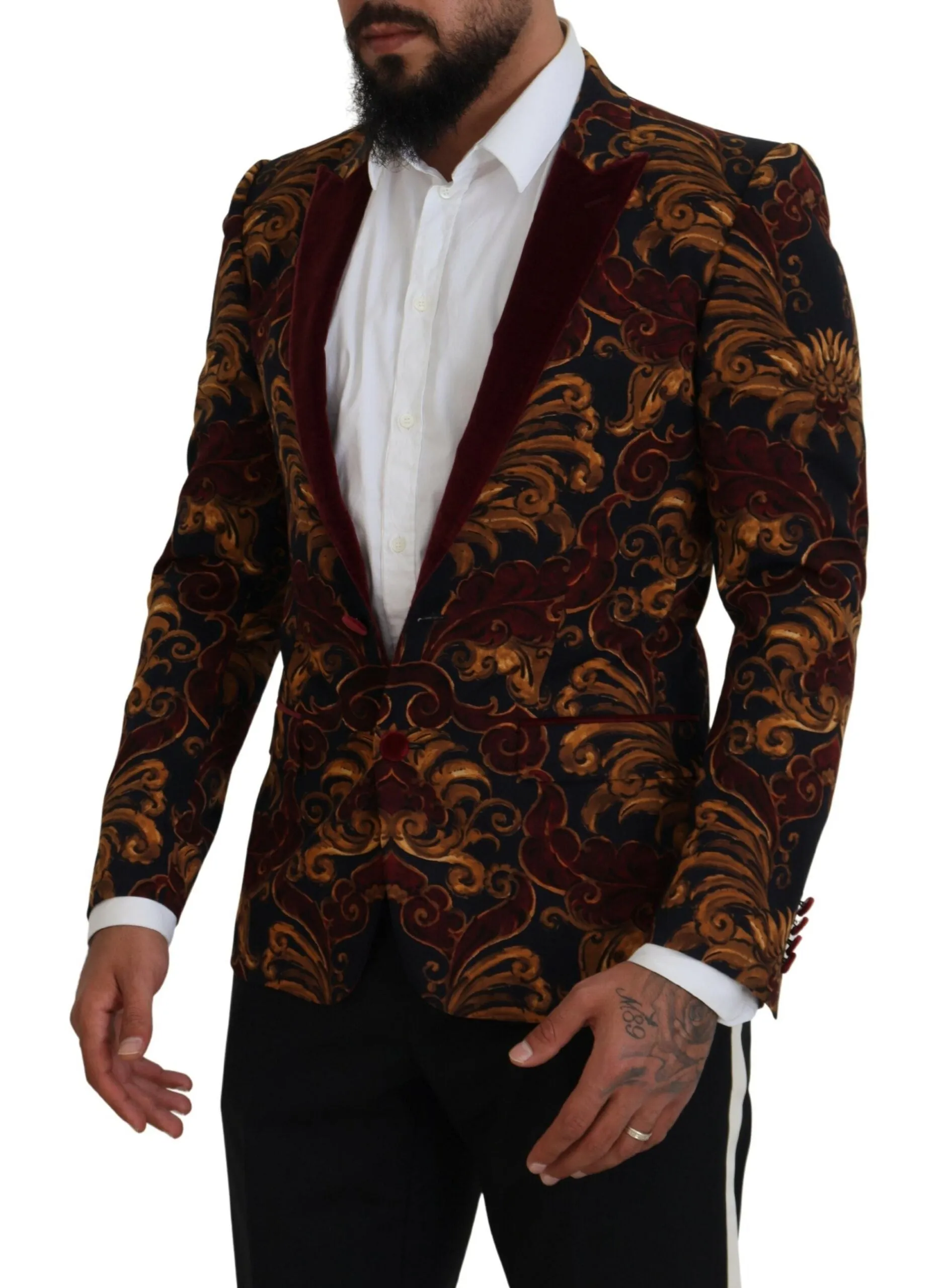Elegant Multicolor Wool Blend Blazer sold by Louxly product image thumbnail 2