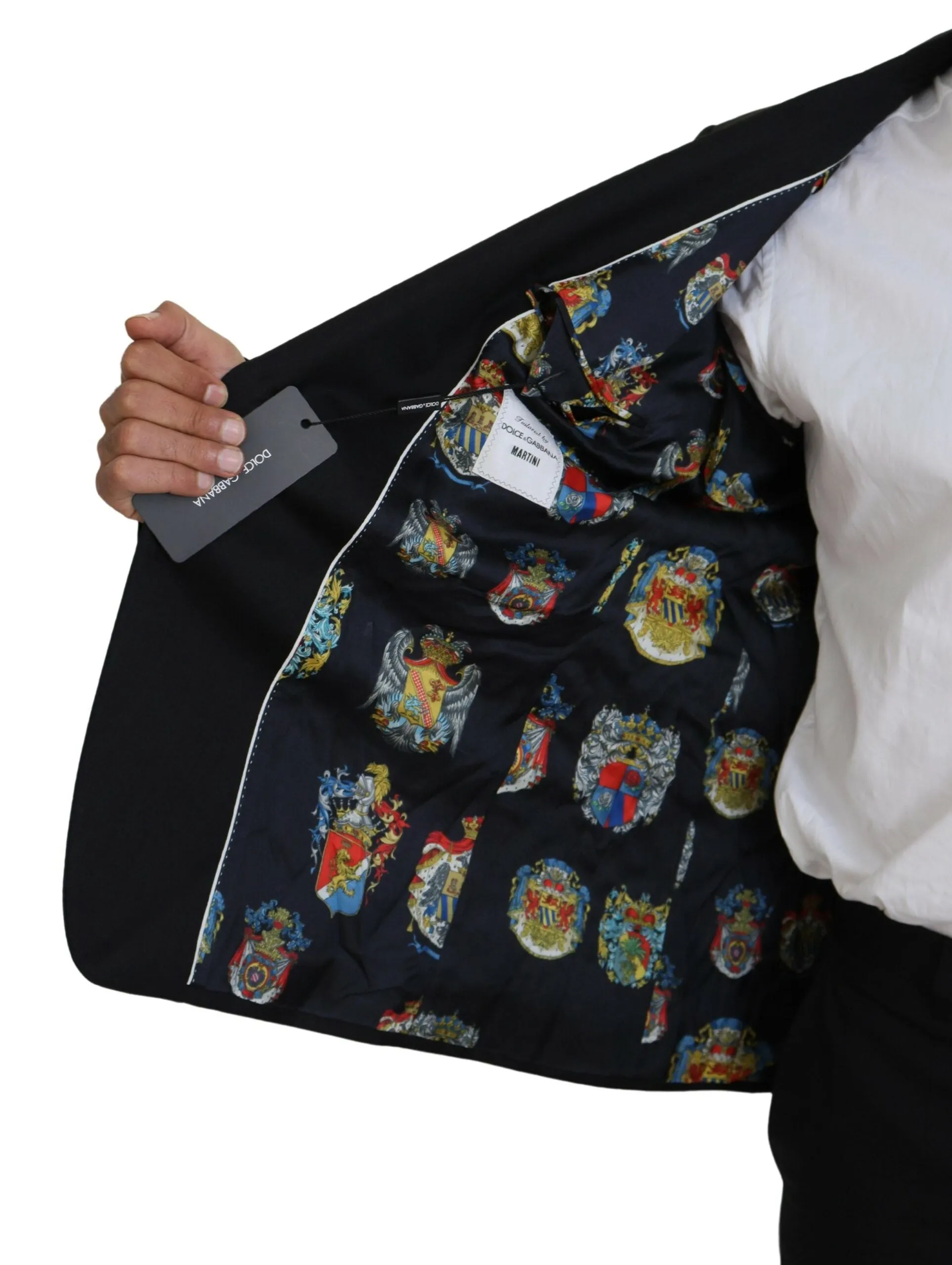 Elegant Black Martini Wool Blazer sold by Louxly product image thumbnail 4