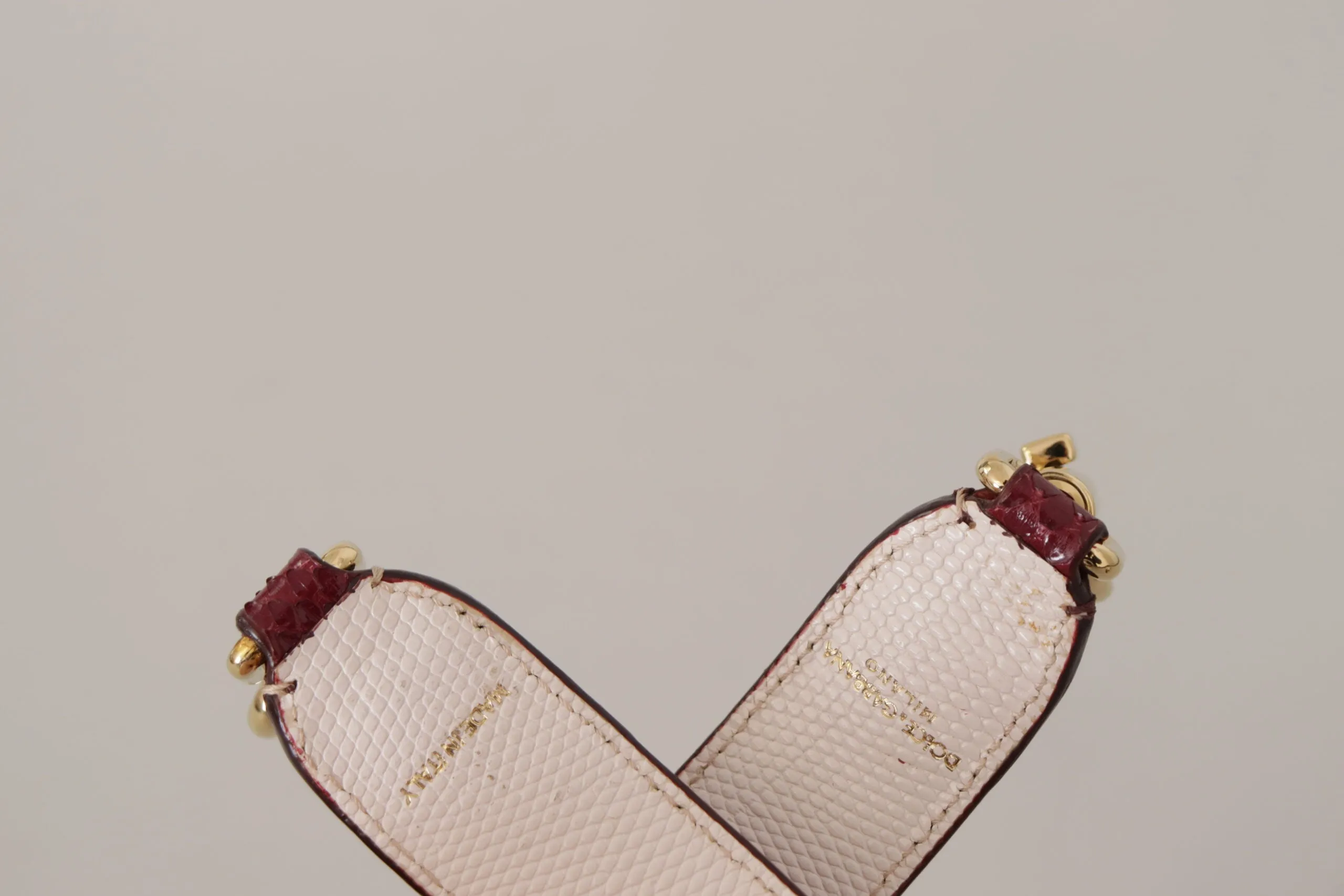 Elegant Python Leather Bag Strap in Bordeaux sold by Louxly product image thumbnail 3