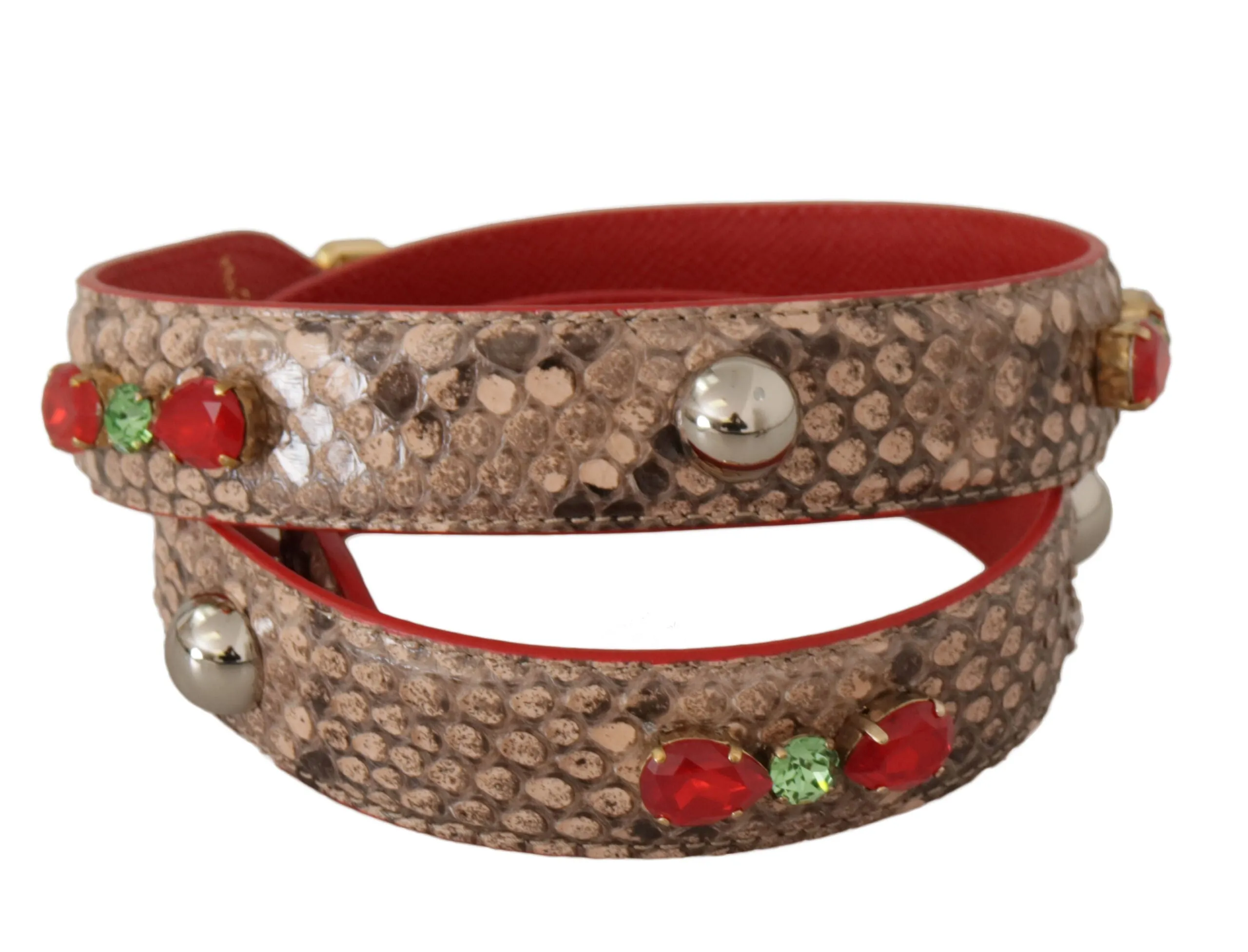 Chic Brown Python Leather Bag Strap sold by Louxly product image thumbnail 2