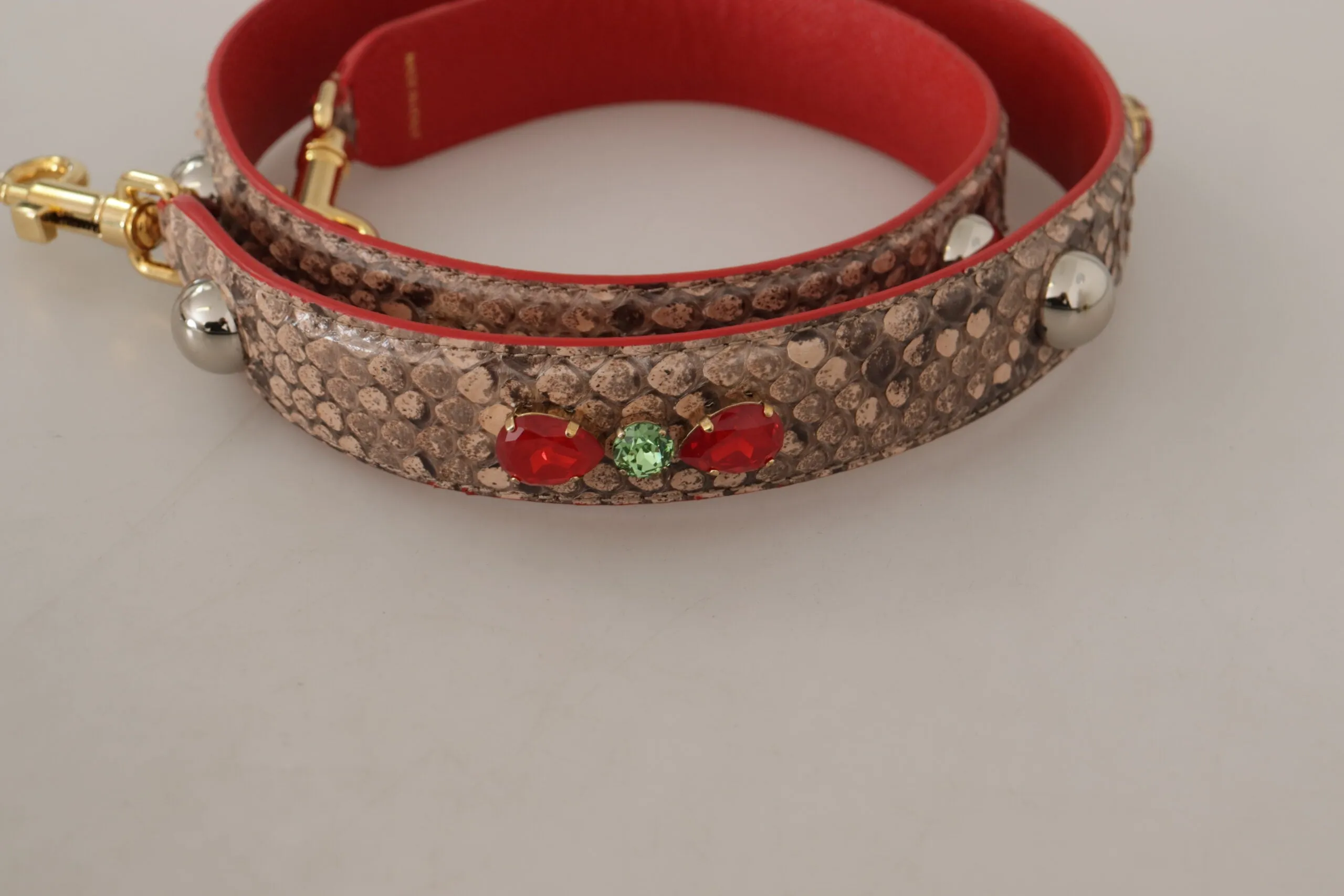 Chic Brown Python Leather Bag Strap sold by Louxly product image thumbnail 4