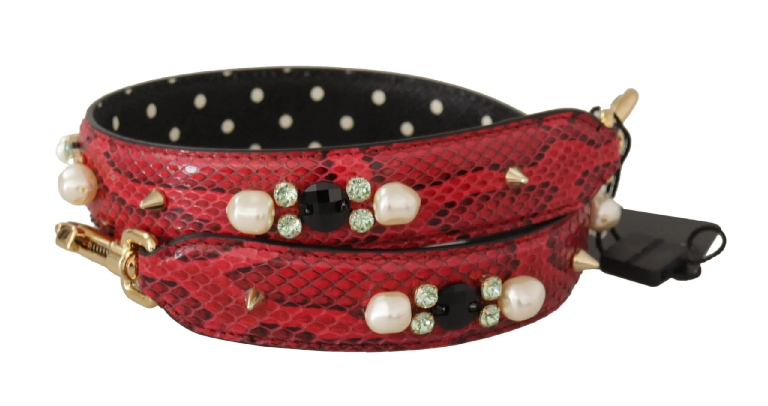 Elegant Red Python Leather Shoulder Strap sold by Louxly product image thumbnail 2