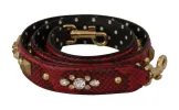 Red Python Leather Shoulder Bag Strap sold by Louxly