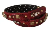 Red Python Leather Shoulder Bag Strap sold by Louxly