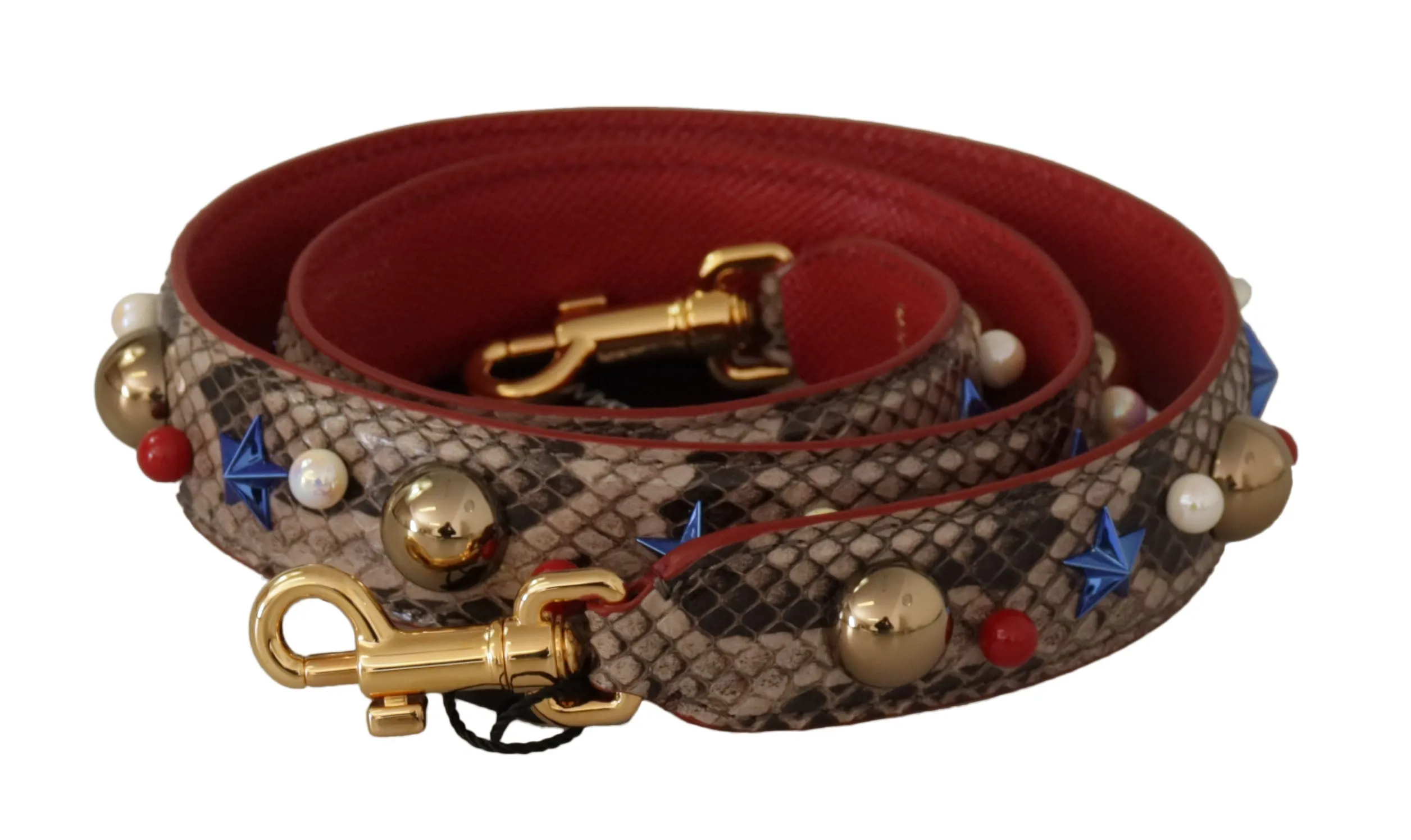 Elegant Python Leather Shoulder Strap sold by Louxly