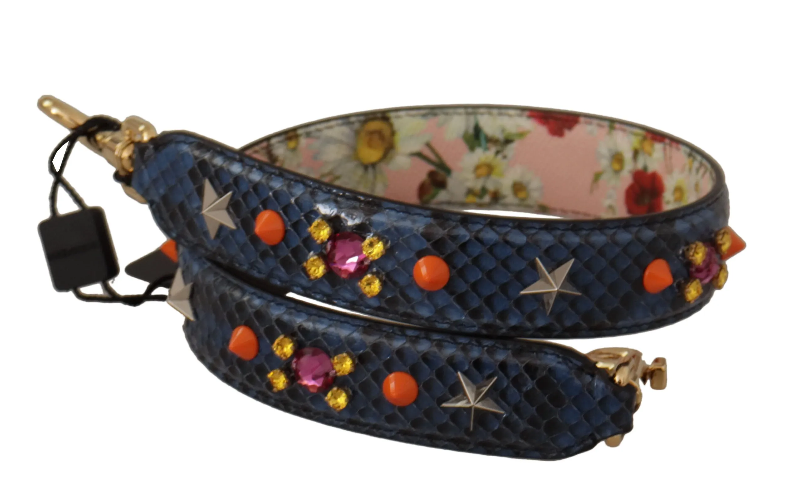 Elegant Blue Python Leather Bag Strap sold by Louxly product image thumbnail 2