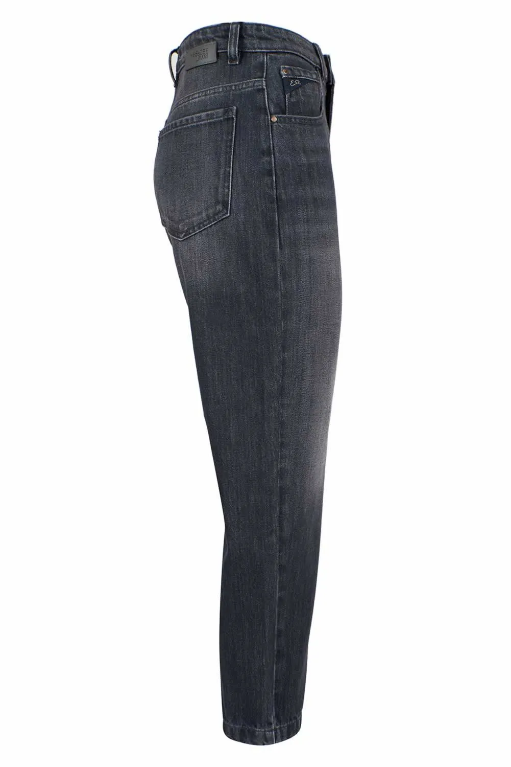 "Black Cotton Women High-Waisted Jean" sold by Louxly product image thumbnail 3