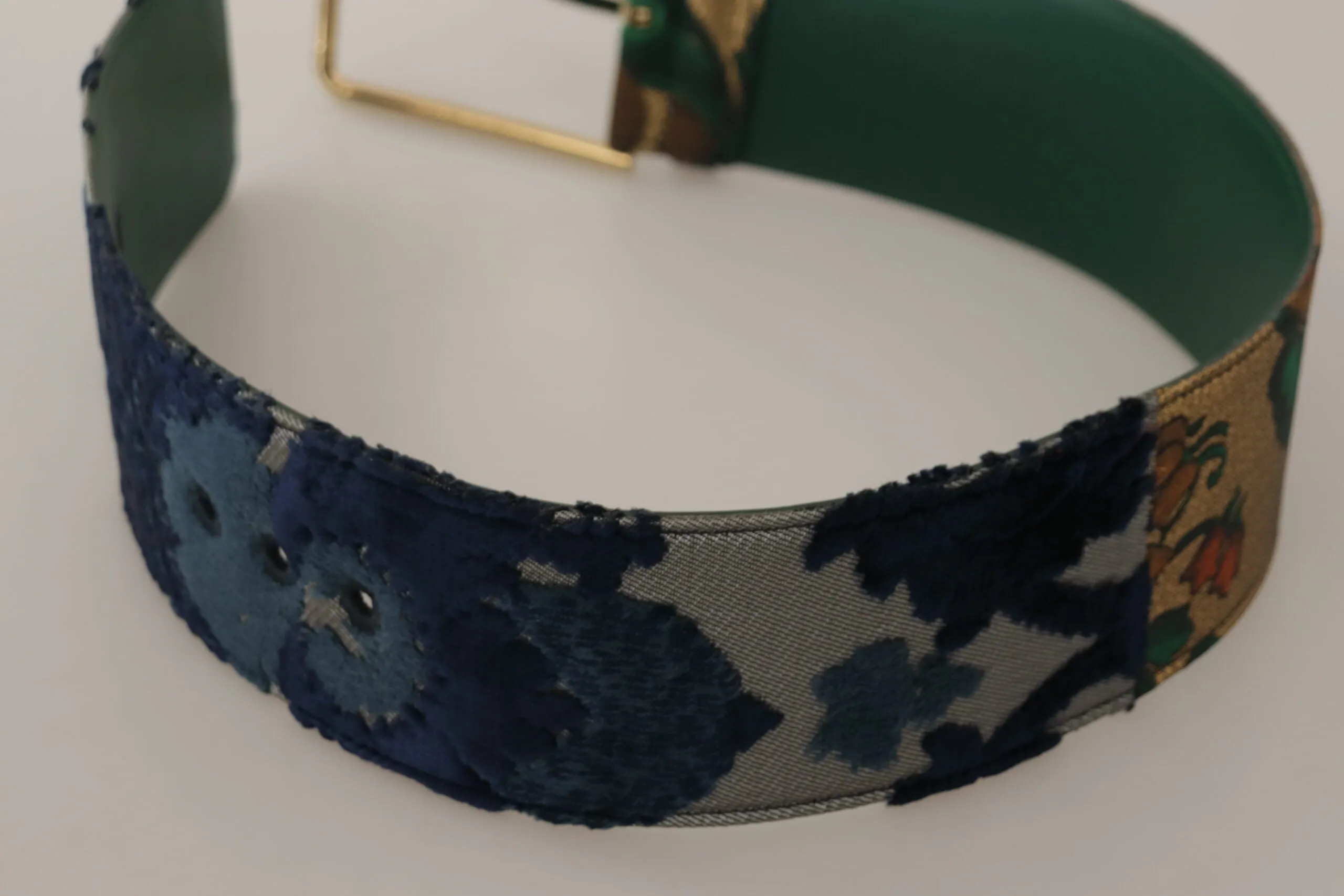 Elegant Green Leather Belt with Logo Buckle sold by Louxly product image thumbnail 3