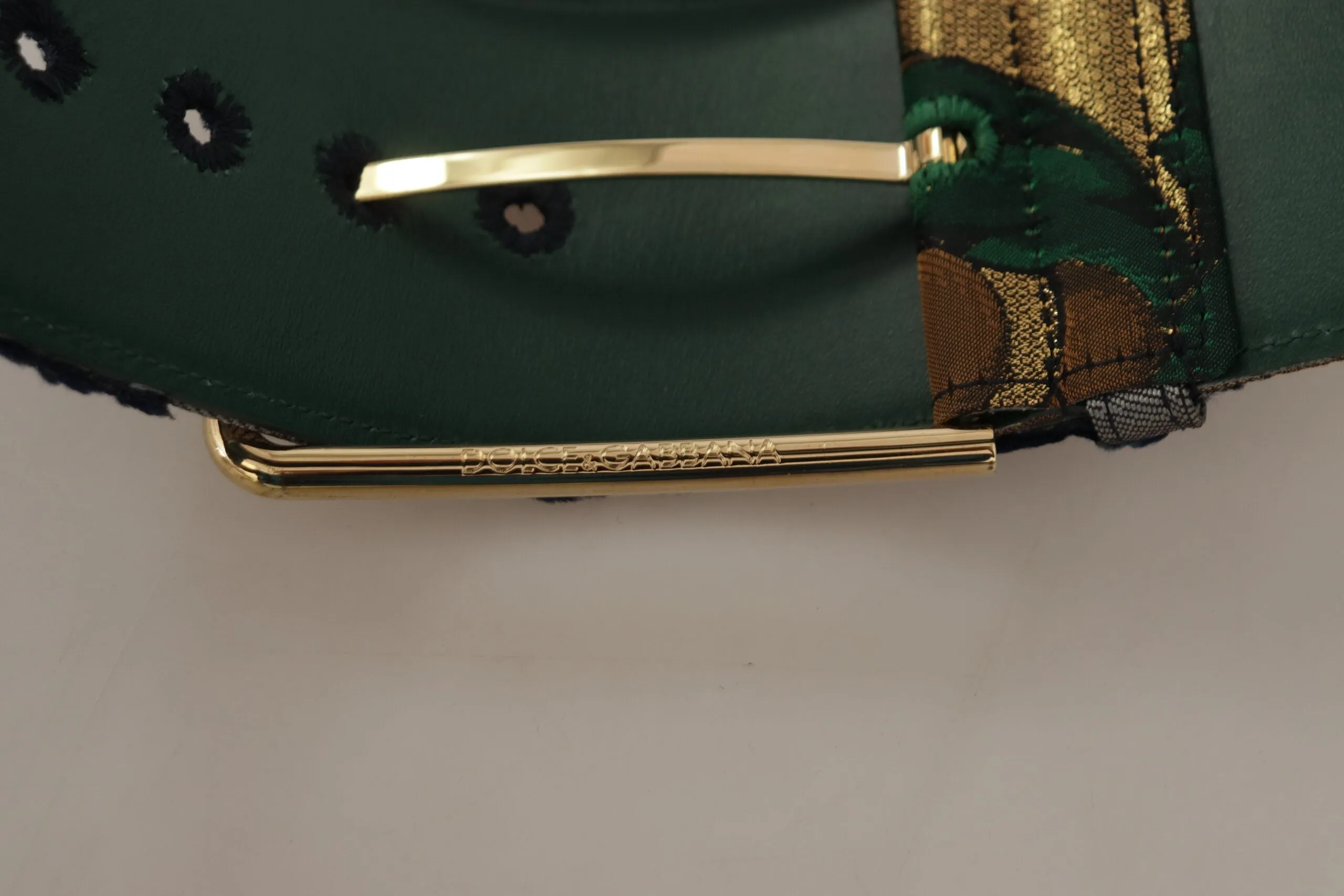 Elegant Green Leather Belt with Logo Buckle sold by Louxly product image thumbnail 5