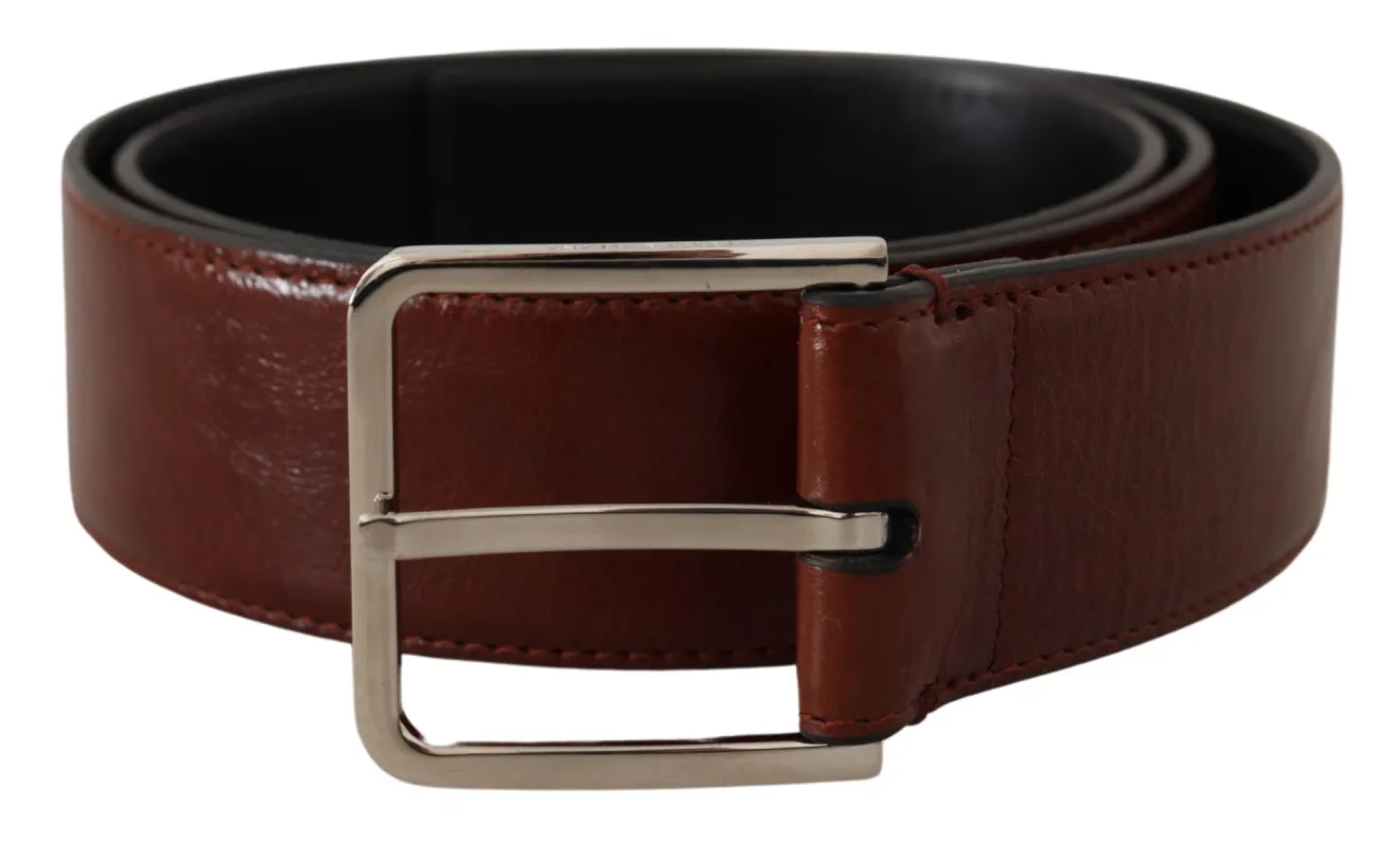Elegant Leather Belt with Engraved Buckle sold by Louxly