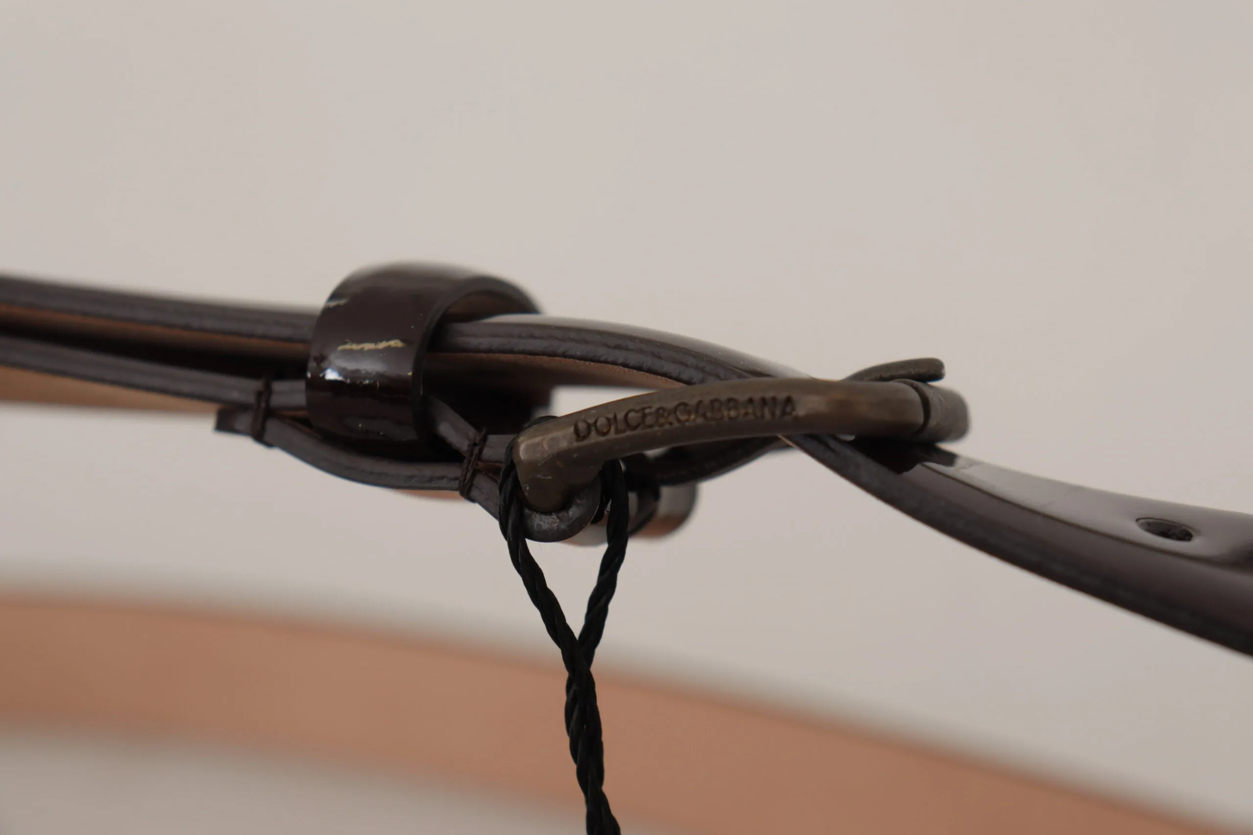 Elegant Black Leather Logo Buckle Belt sold by Louxly product image thumbnail 5