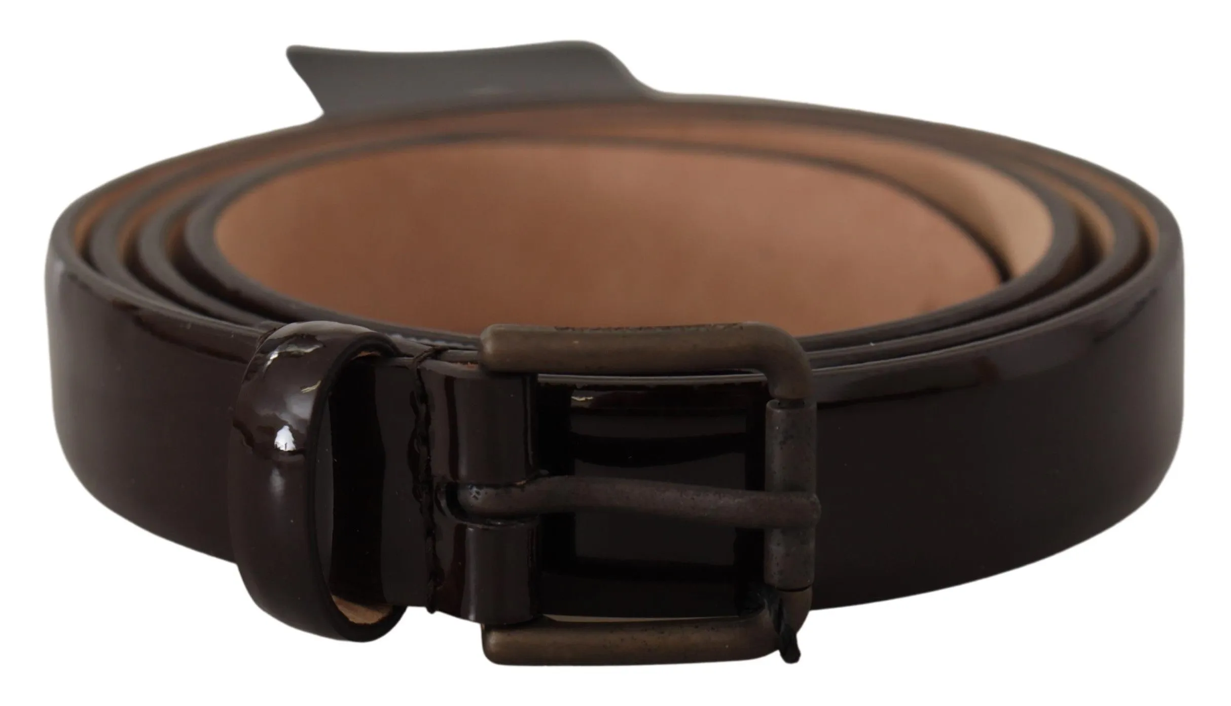 Elegant Black Leather Logo Buckle Belt sold by Louxly
