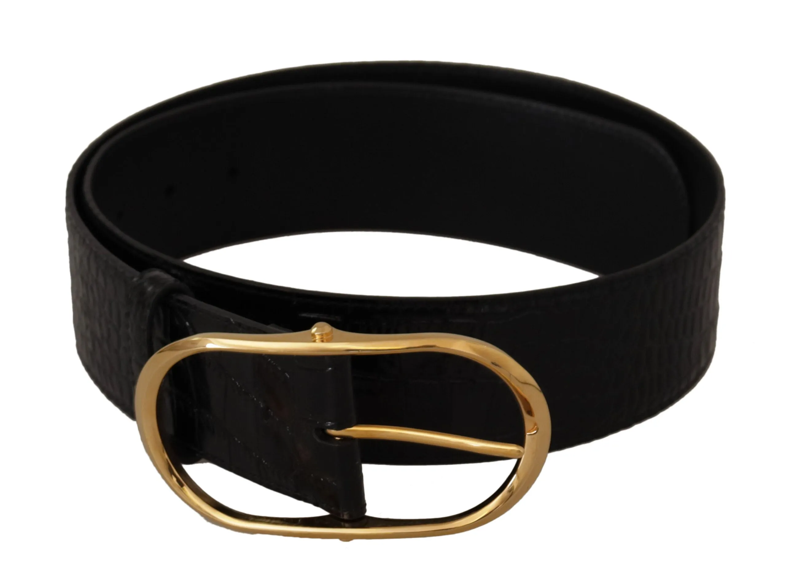 Chic Black Leather Logo Belt sold by Louxly