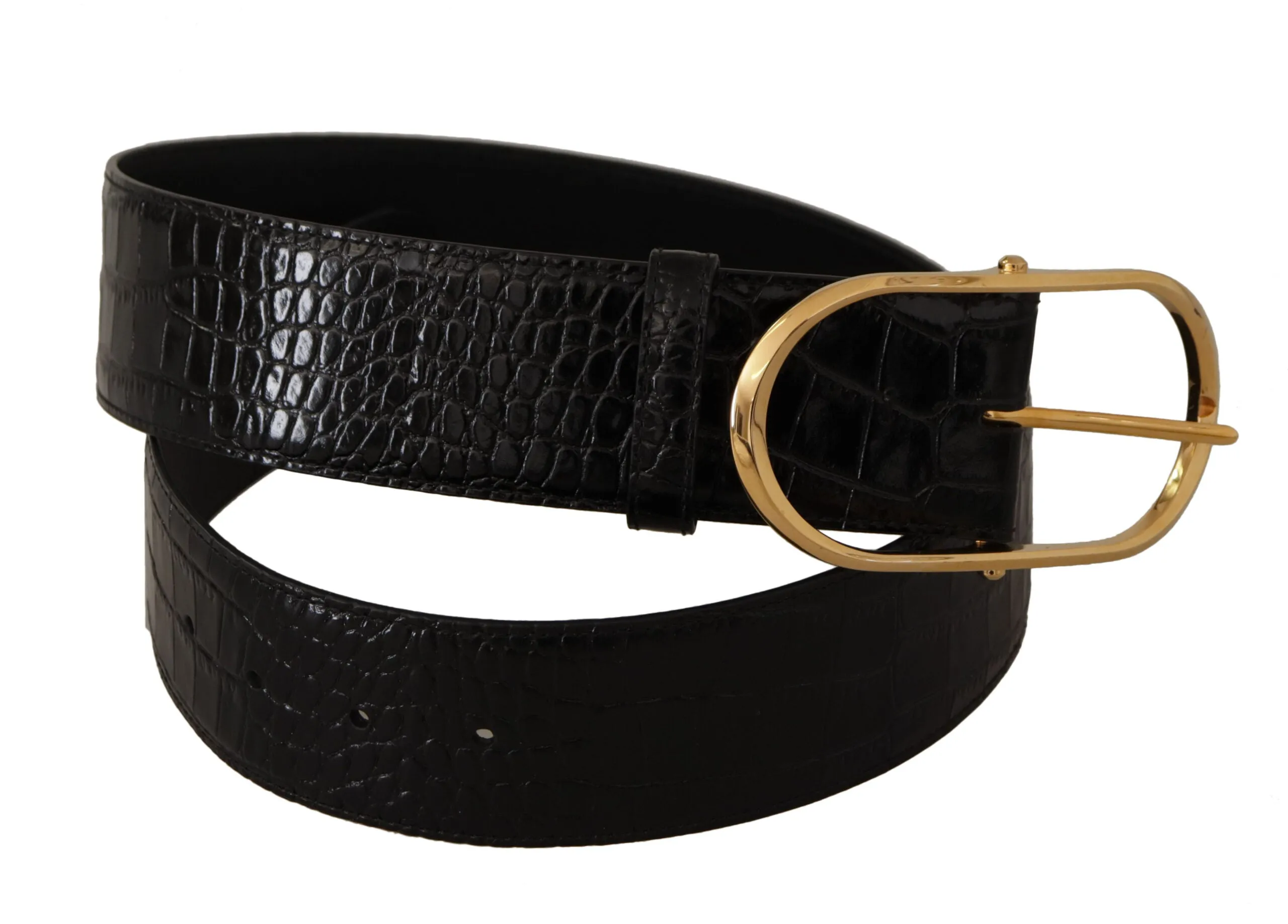 Chic Black Leather Logo Belt sold by Louxly product image thumbnail 2