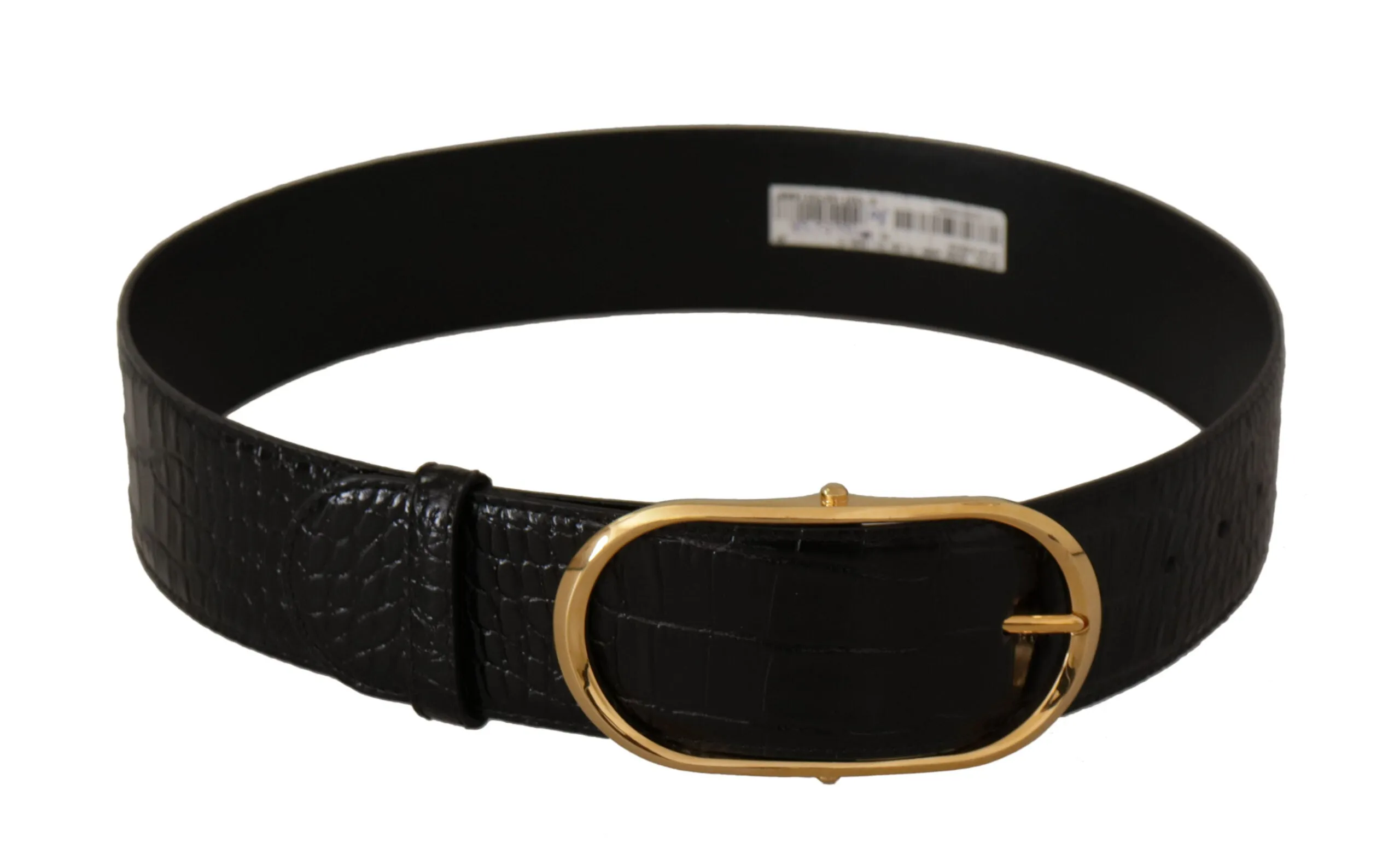 Chic Black Leather Logo Belt sold by Louxly product image thumbnail 3