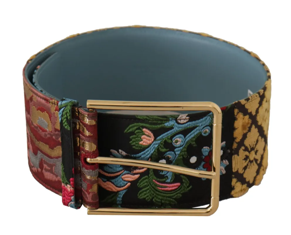 Multicolor Canvas Leather Statement Belt sold by Louxly