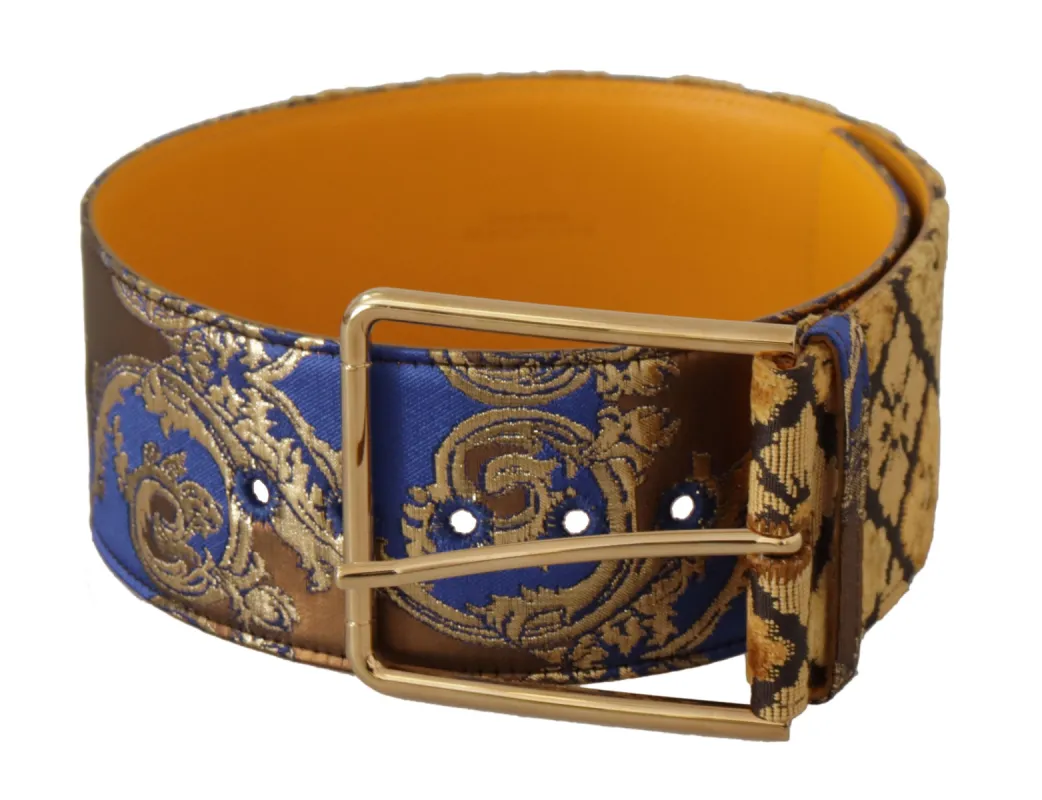 Elegant Blue Leather Belt with Metal Buckle sold by Louxly