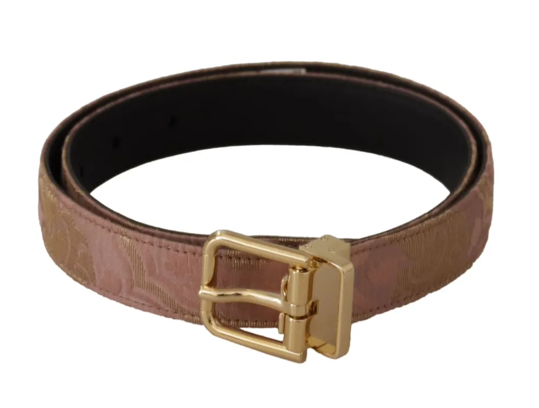 Chic Rose Pink Leather Belt with Logo Buckle sold by Louxly