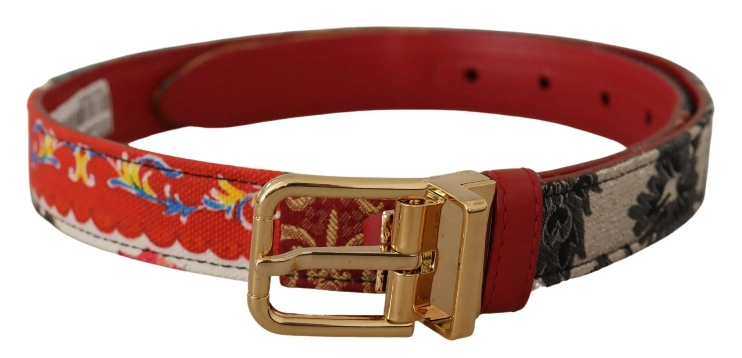 Chic Multicolor Leather Belt with Engraved Buckle sold by Louxly