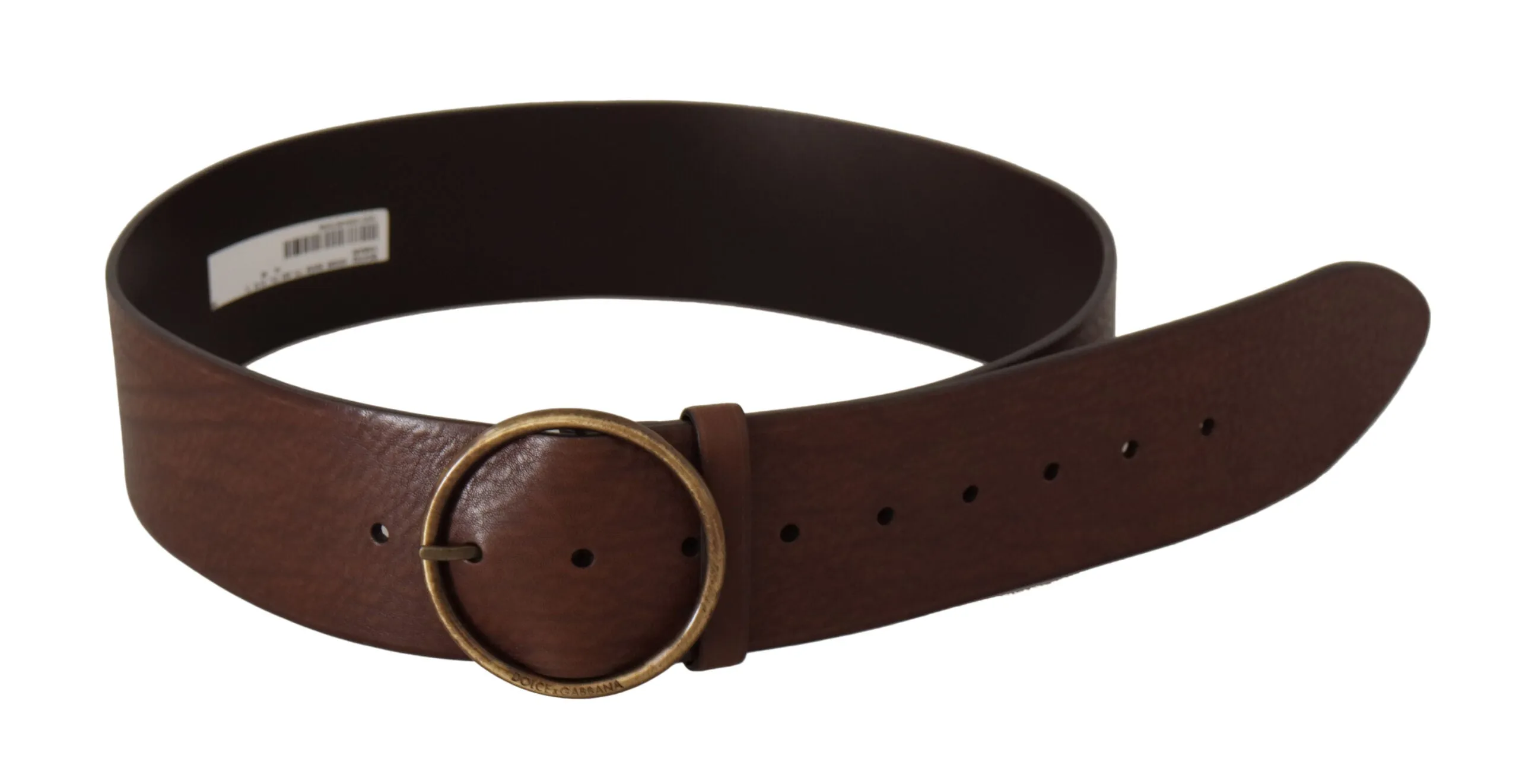 Elegant Brown Leather Belt with Engraved Buckle sold by Louxly product image thumbnail 3