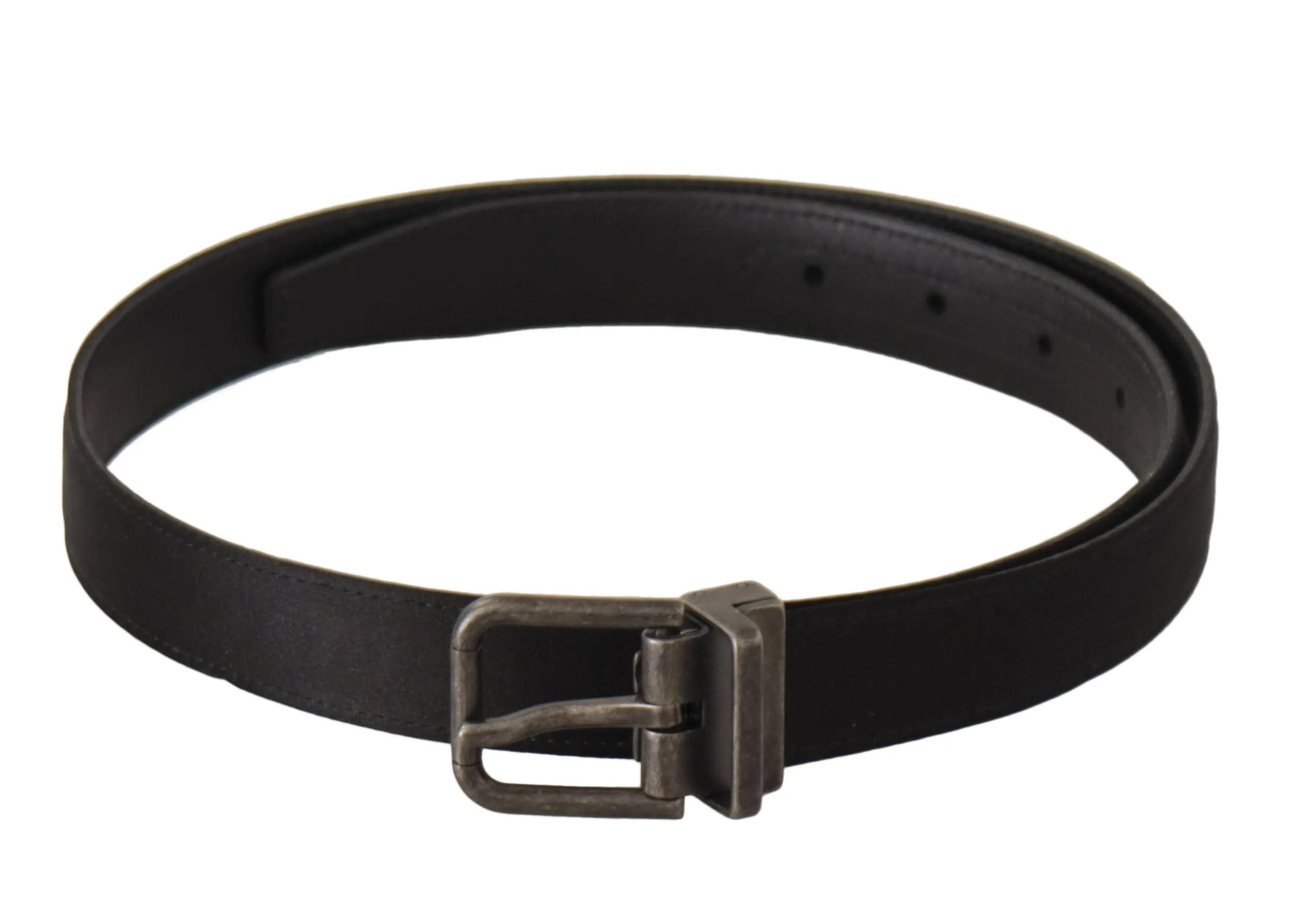 Elegant Black Leather Belt with Metal Buckle sold by Louxly