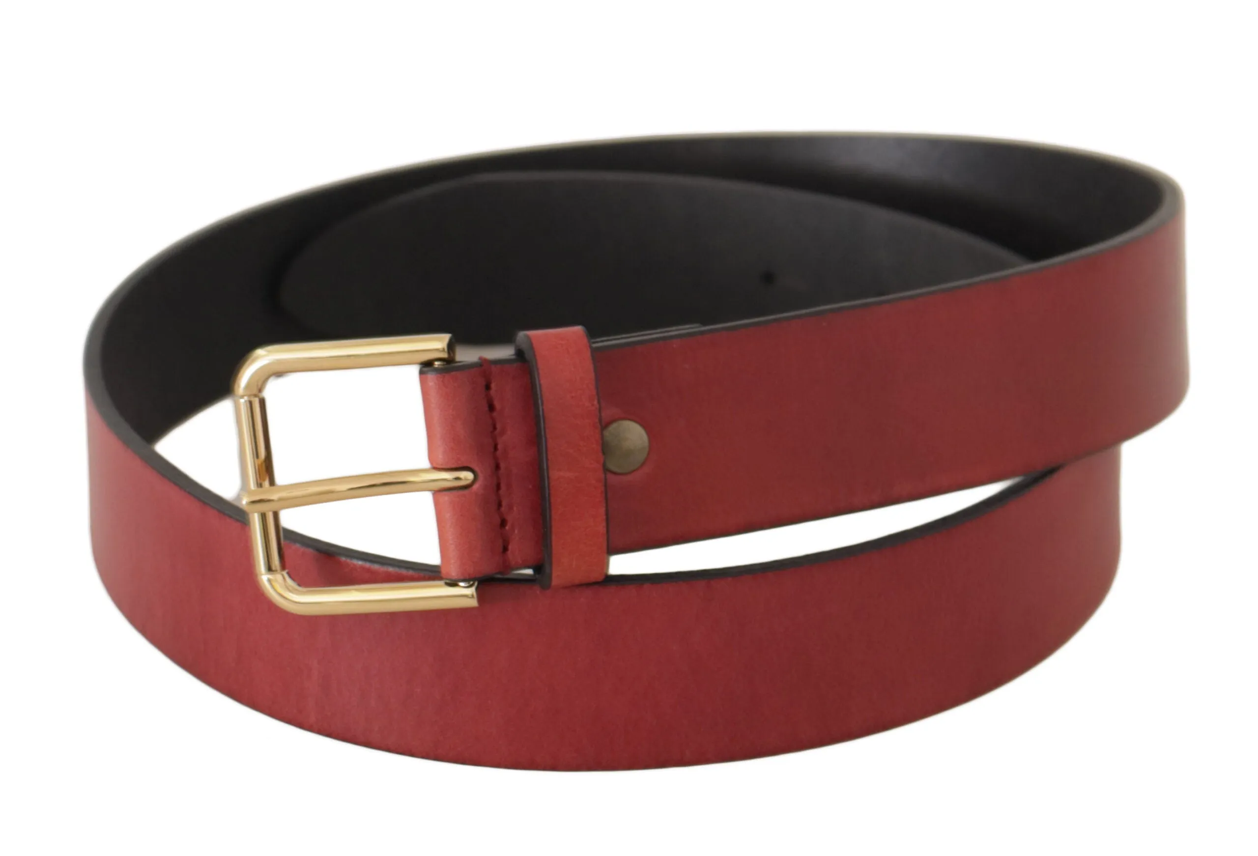 Elegant Red Leather Belt with Engraved Buckle sold by Louxly product image thumbnail 2