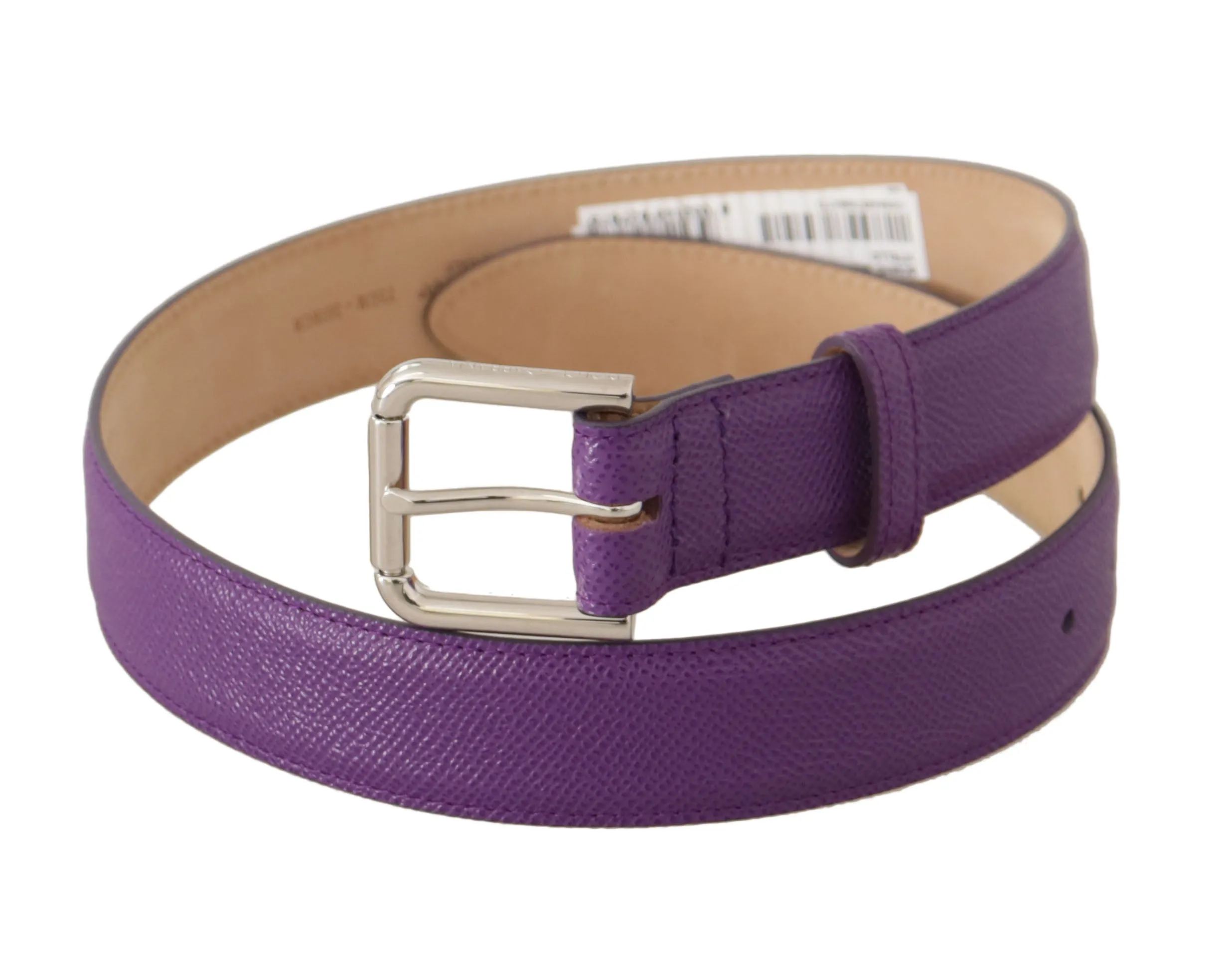 Elegant Purple Leather Belt with Logo Buckle sold by Louxly product image thumbnail 2
