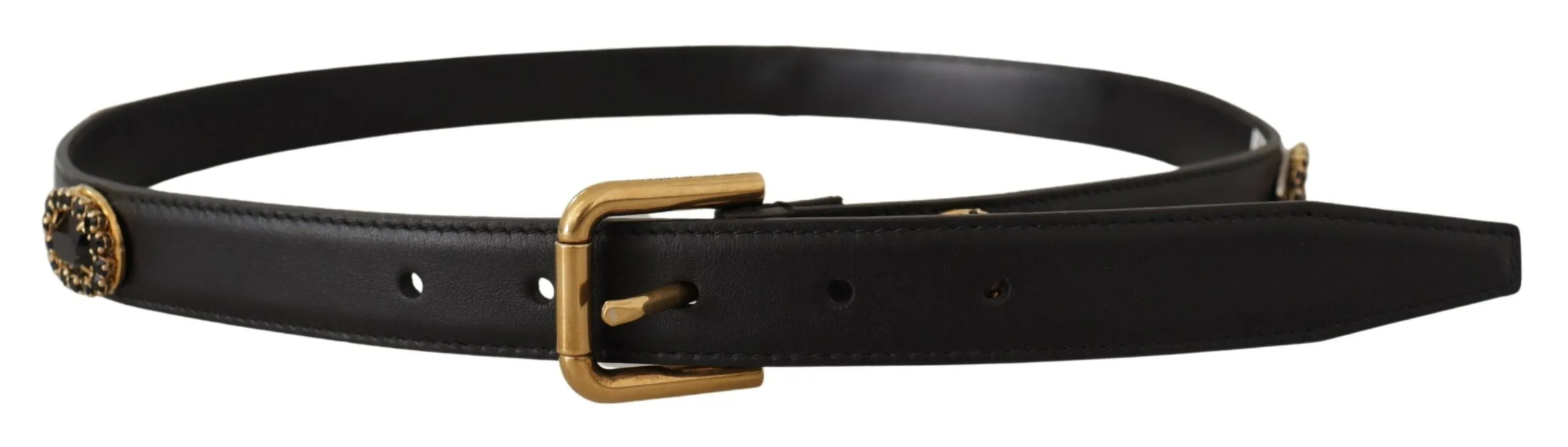 Elegant Black Leather Logo Belt sold by Louxly product image thumbnail 3