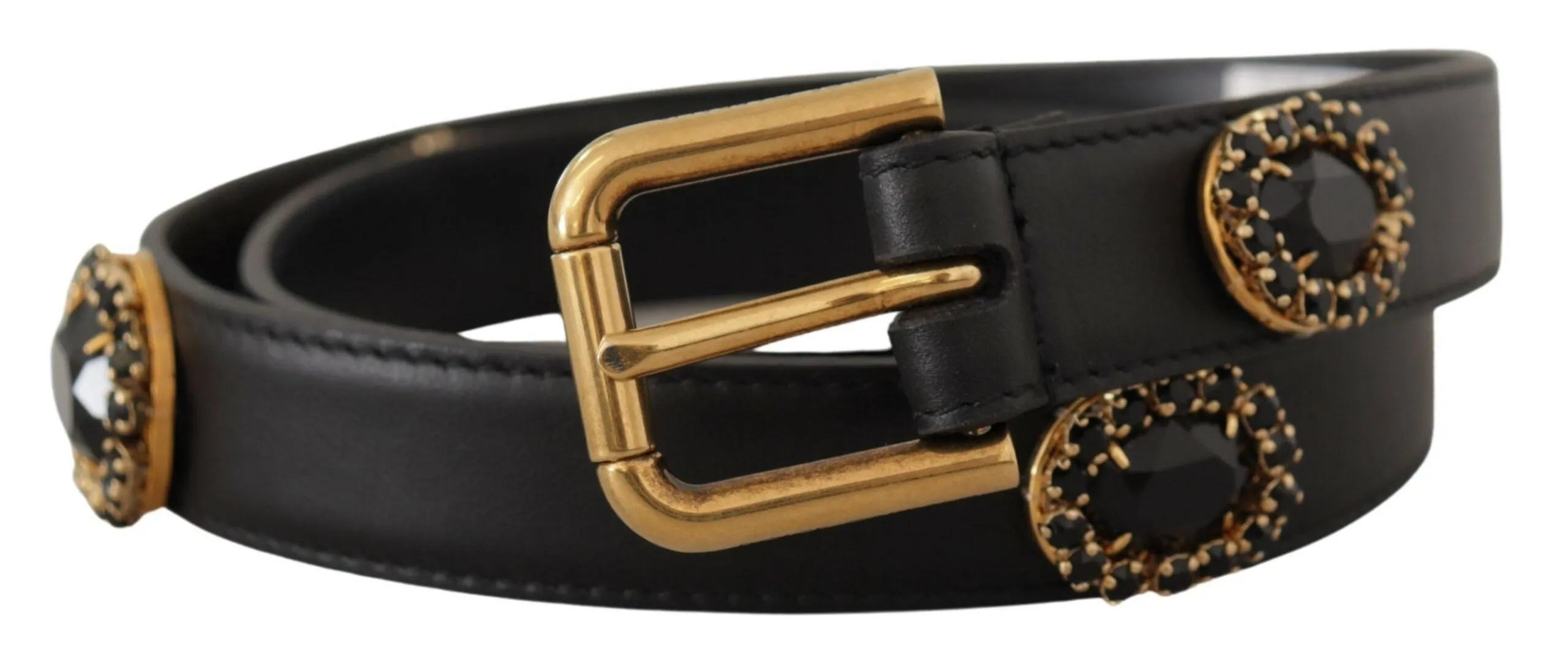 Elegant Black Leather Logo Belt sold by Louxly product image thumbnail 2