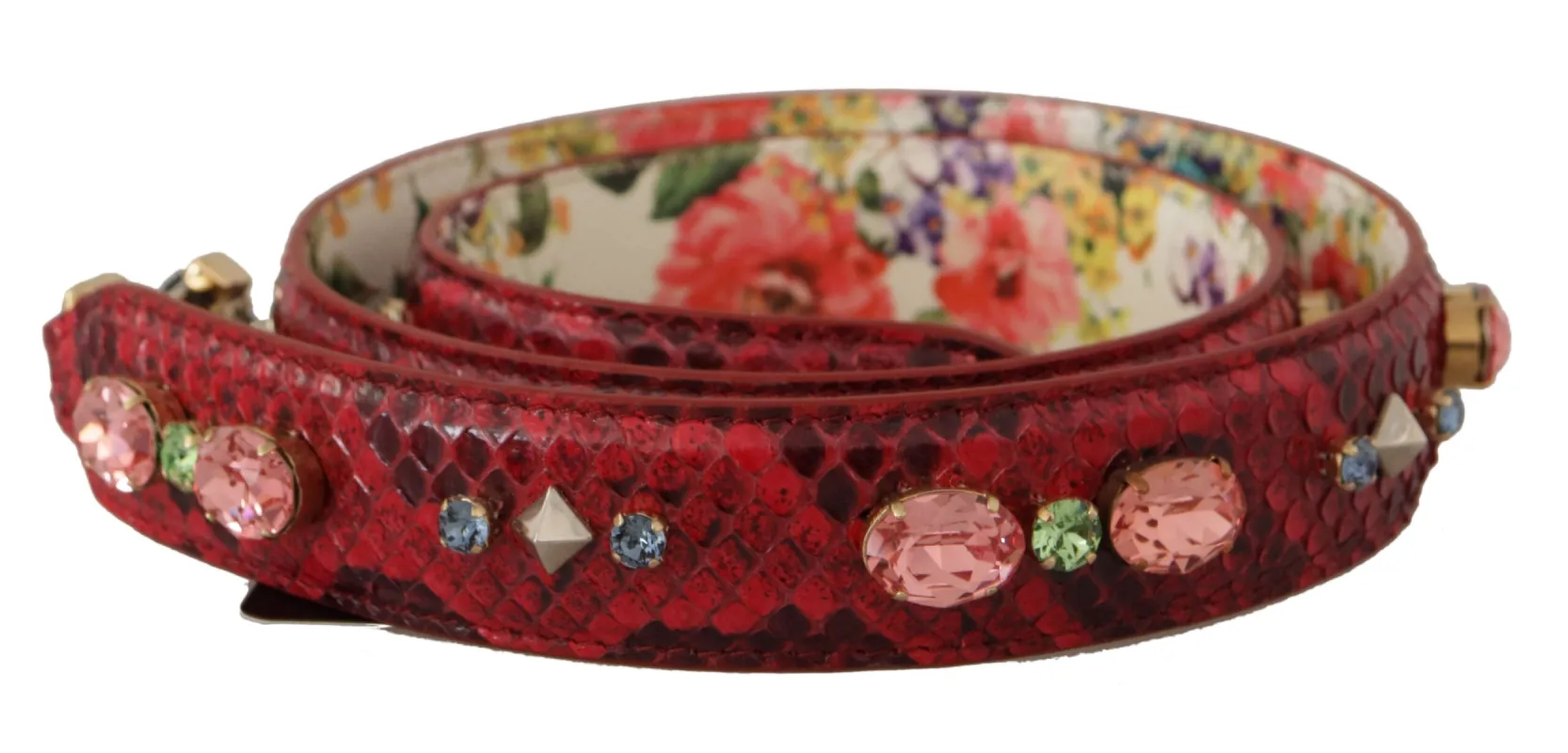 Elegant Red Python Leather Bag Strap sold by Louxly