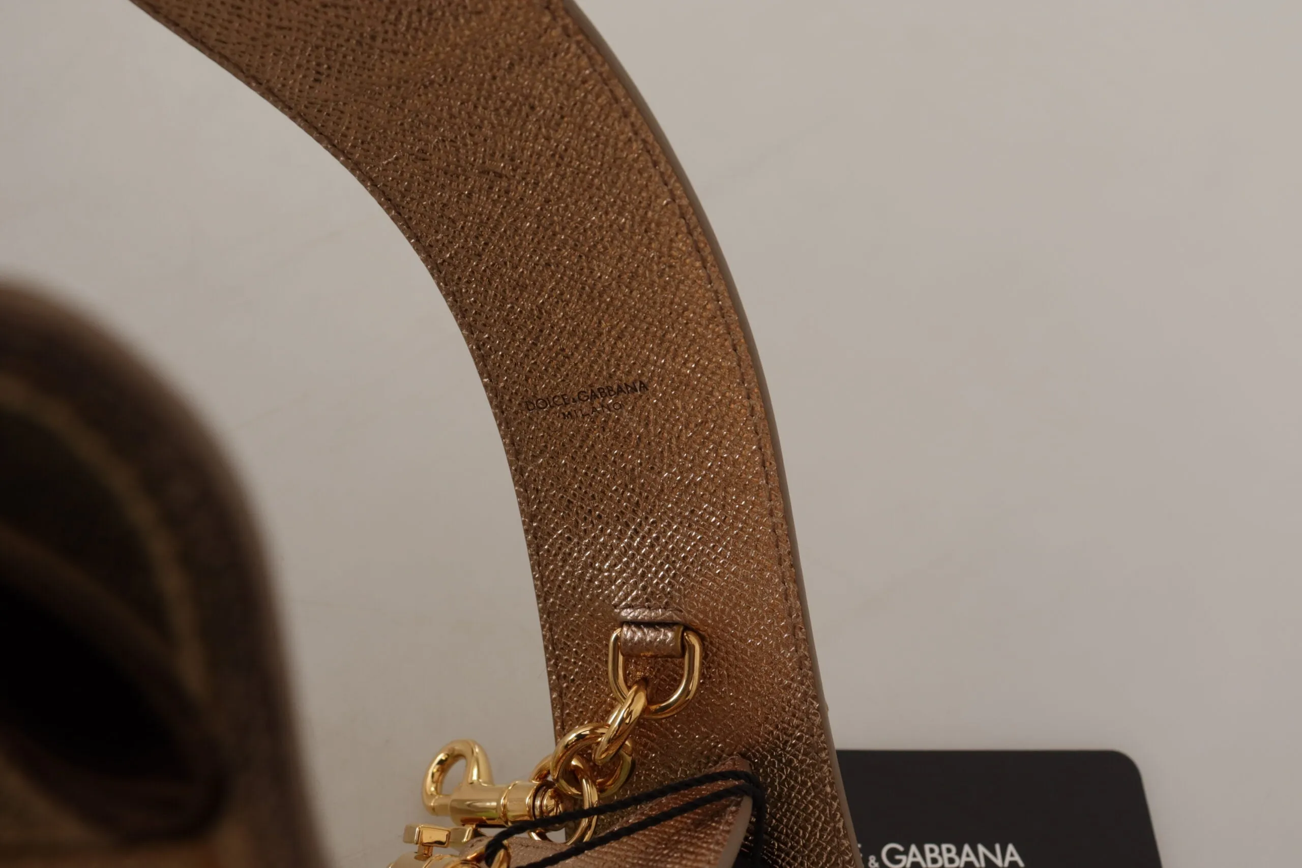 Elegant Gold Leather Shoulder Strap sold by Louxly product image thumbnail 3