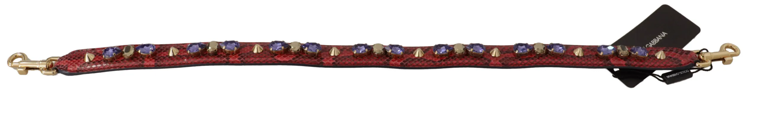 Elegant Red Python Leather Handbag Strap sold by Louxly product image thumbnail 3