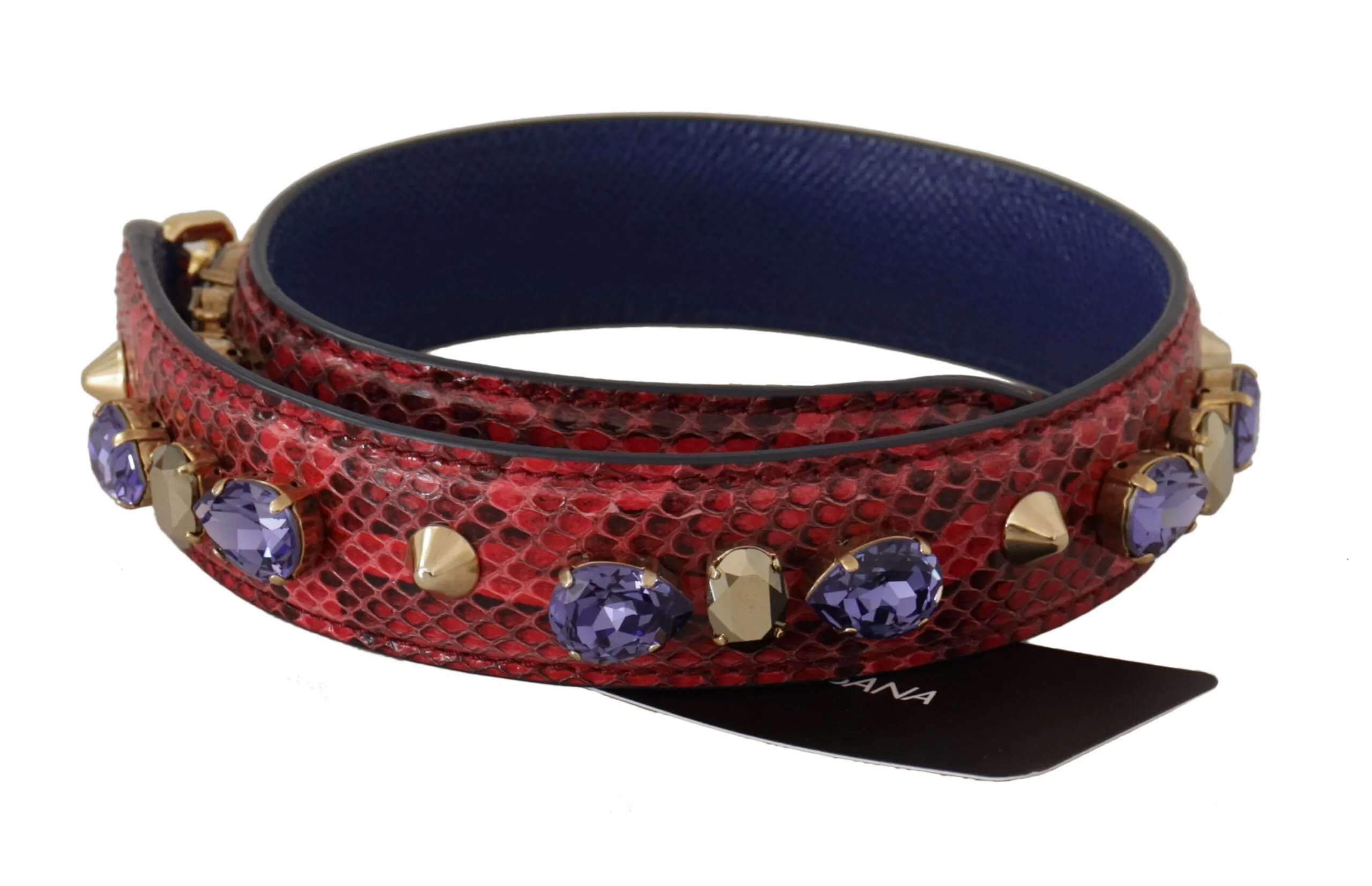 Elegant Red Python Leather Handbag Strap sold by Louxly