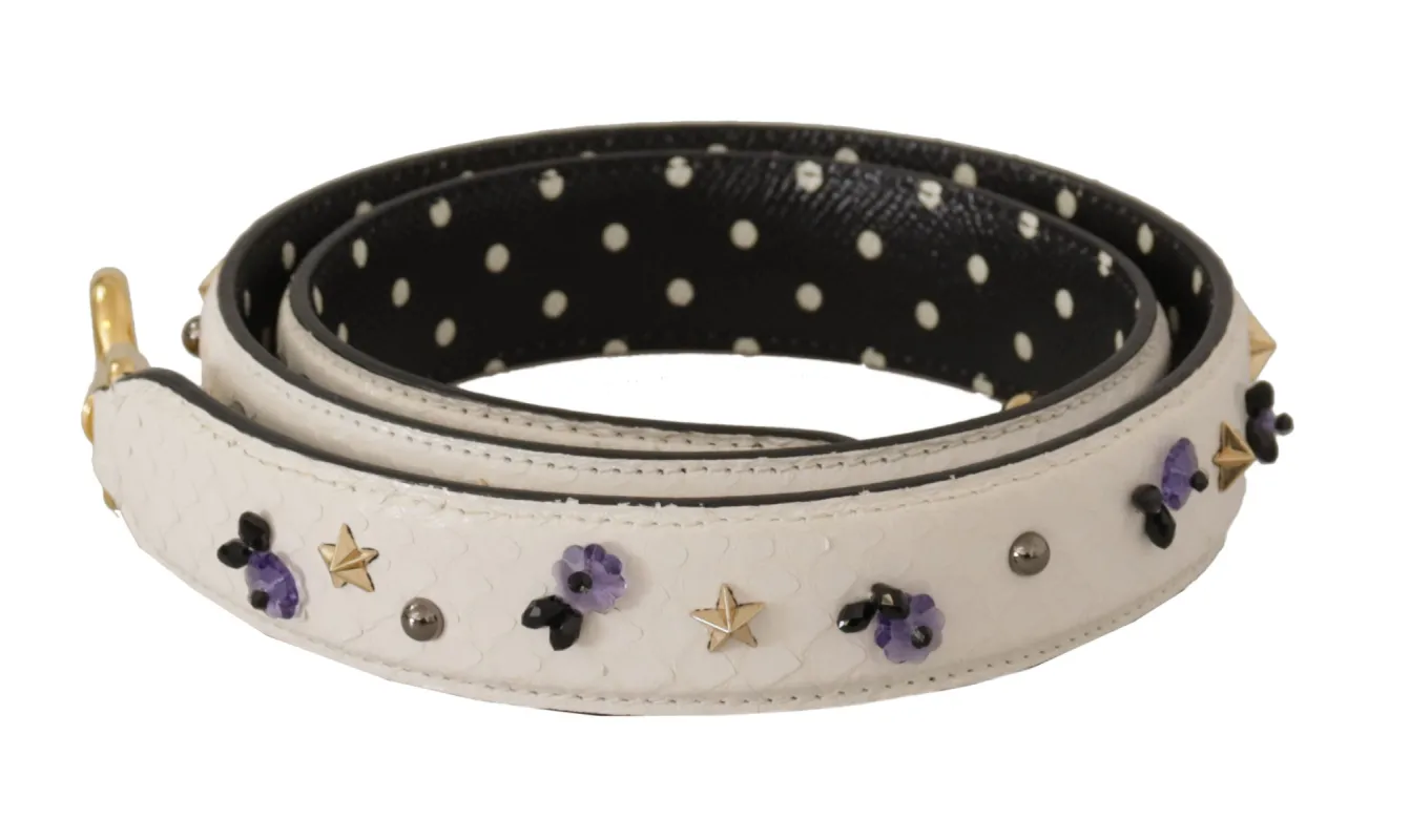 Elegant White Leather Shoulder Strap Accessory sold by Louxly