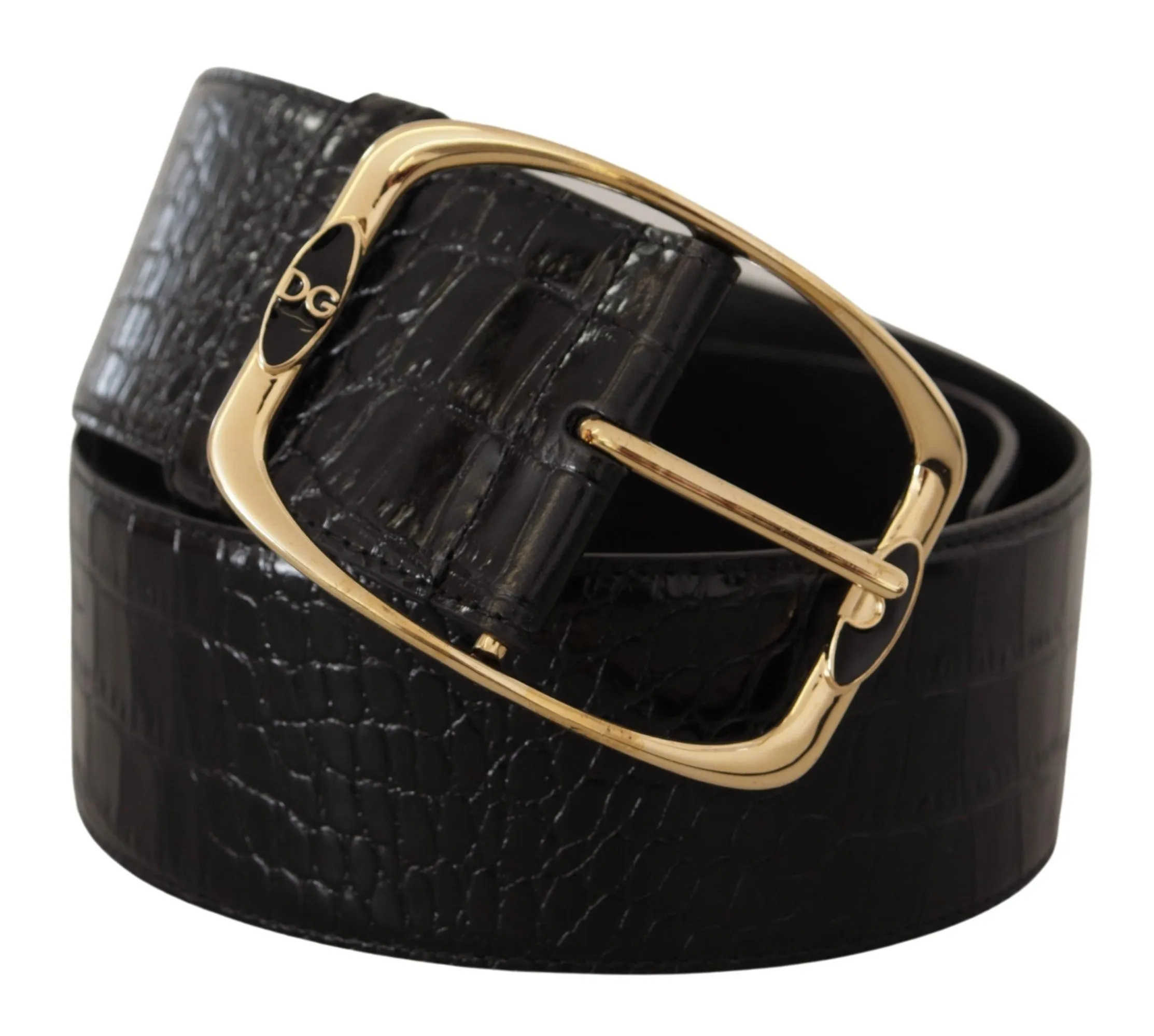 Elegant Black Leather Logo Belt sold by Louxly product image thumbnail 3