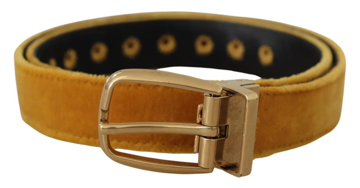 Elegant Velvet Gold Buckle Women's Belt sold by Louxly